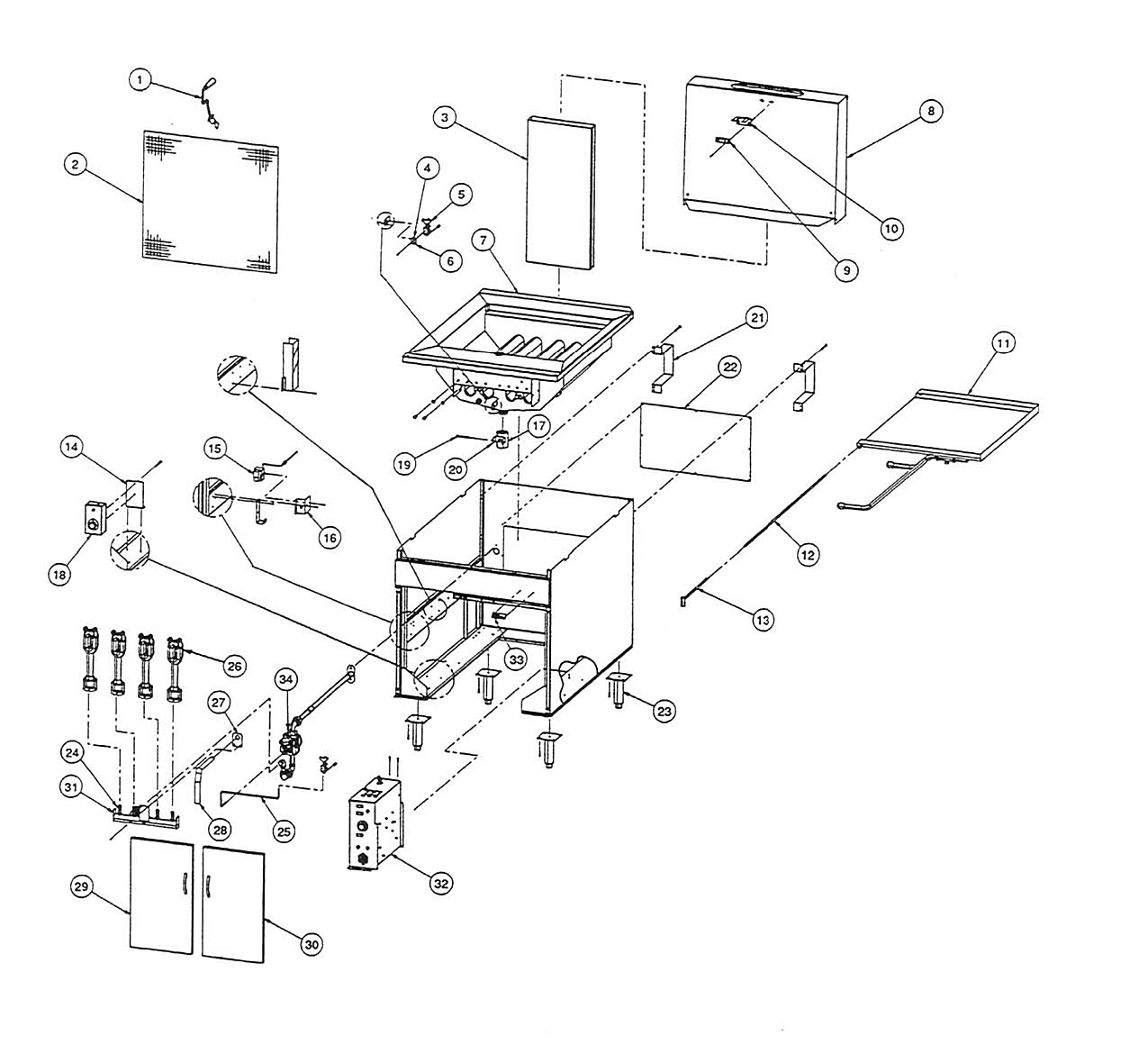 Fryer With standing pilot ignition
