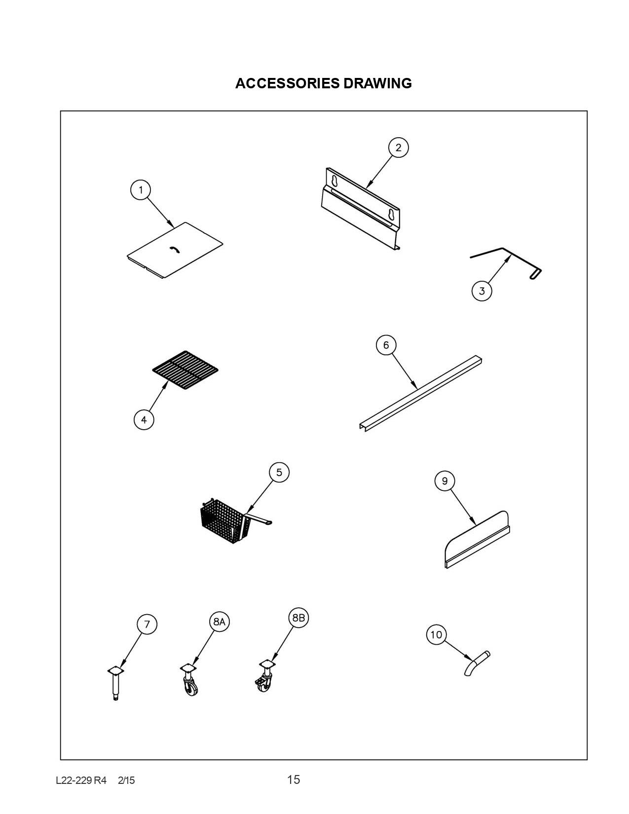 Pitco Accessories Drawing