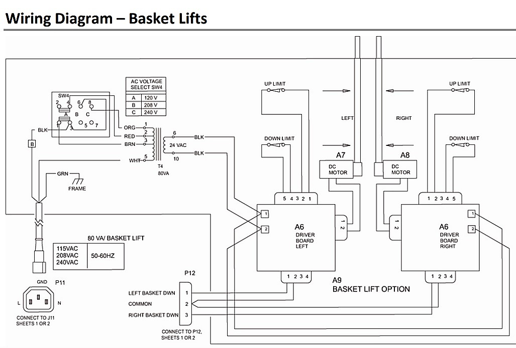 Pitco Wiring Diagram - Basket Lifts