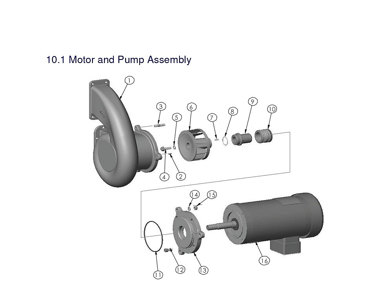 Motor and Pump Assembly