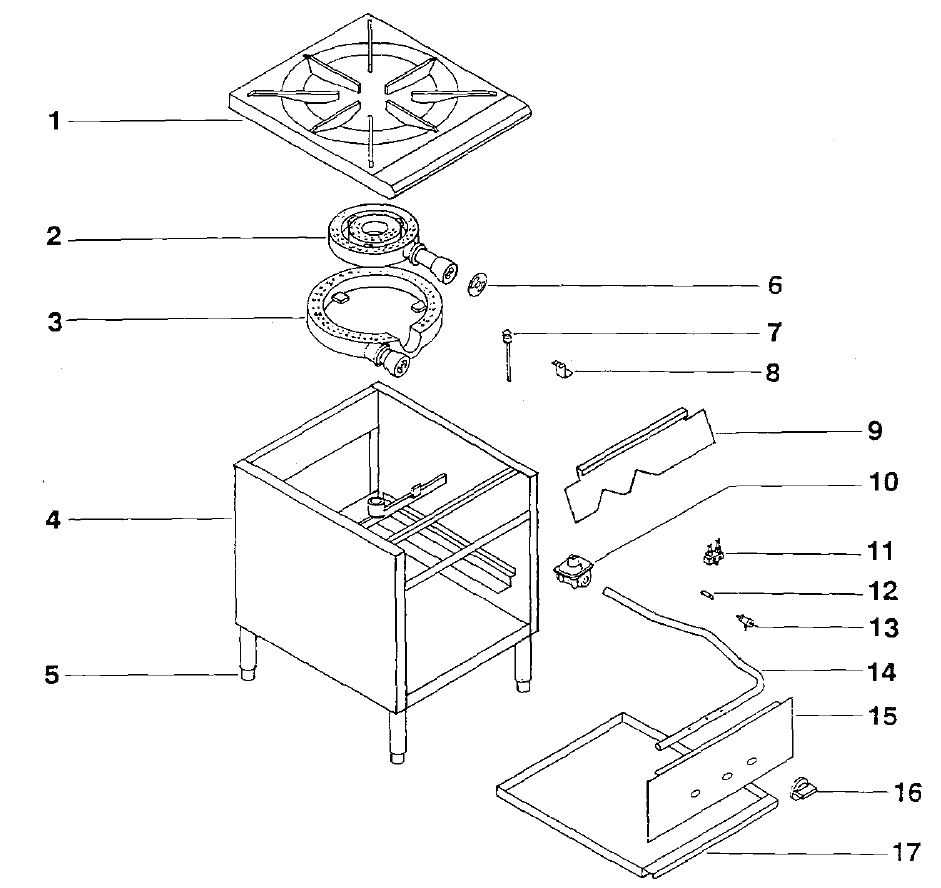 SSPR Super Stock Pot Range Parts List