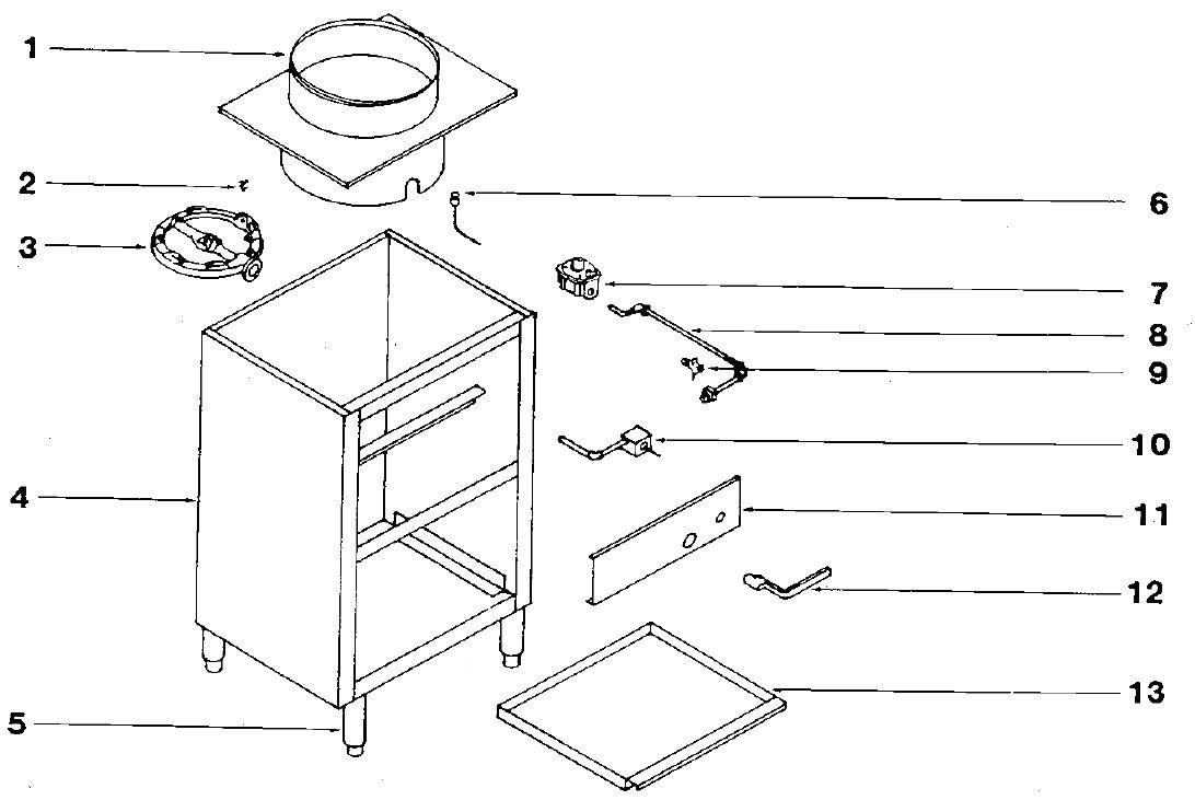 Oriental Wok Range Parts List