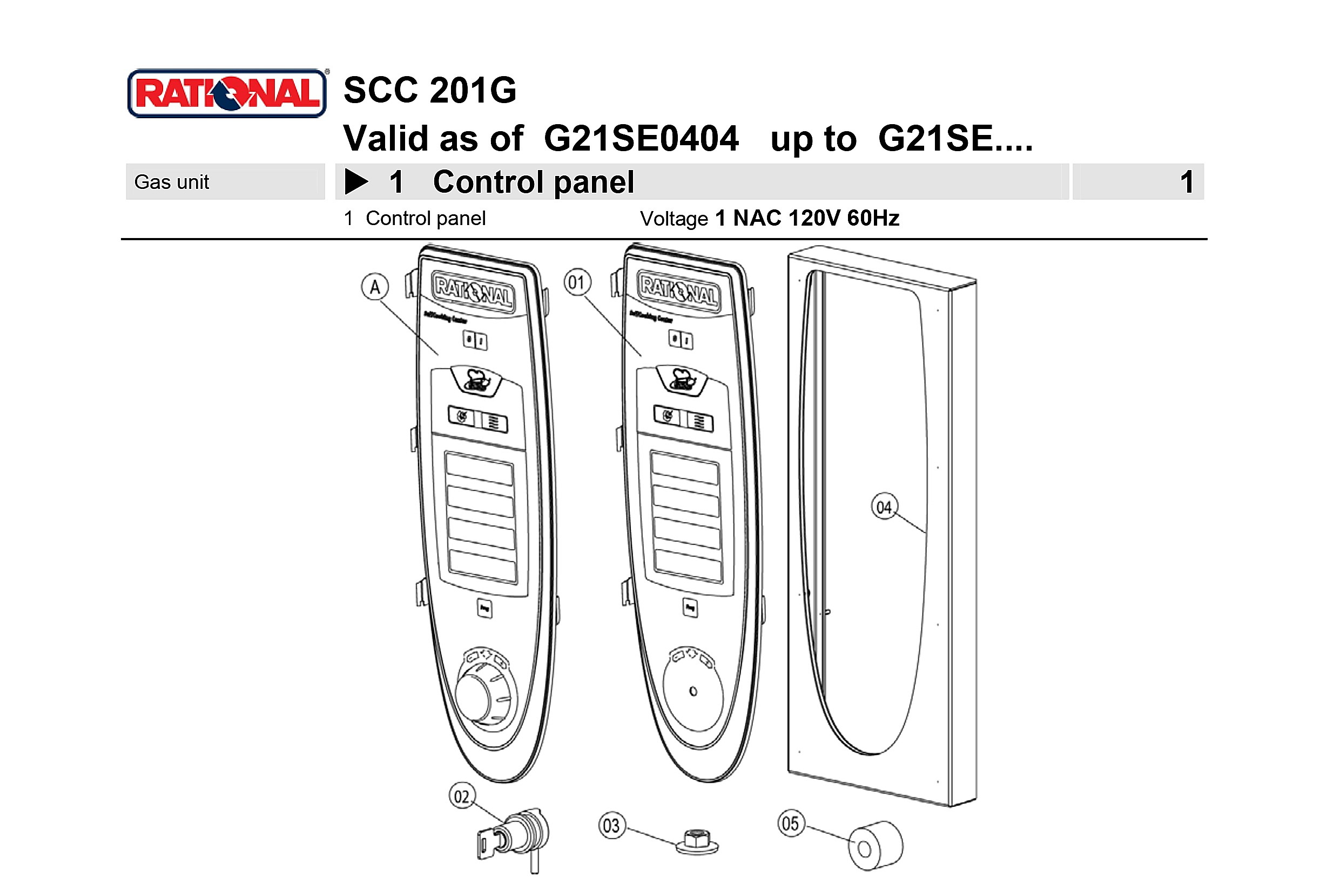 1 Control panel