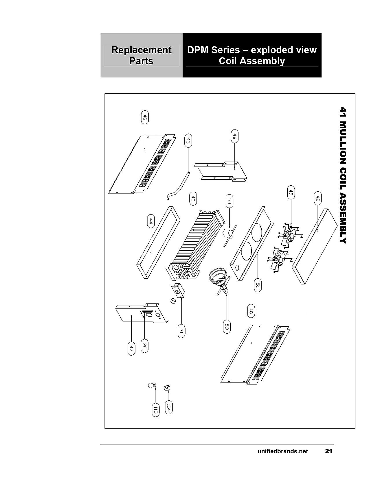 DPM Series � exploded view Coil Assembly DPM120
