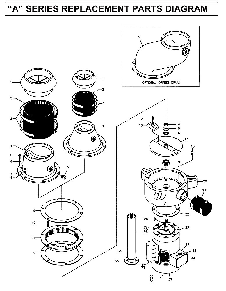 A Series Replacement Parts Diagram
