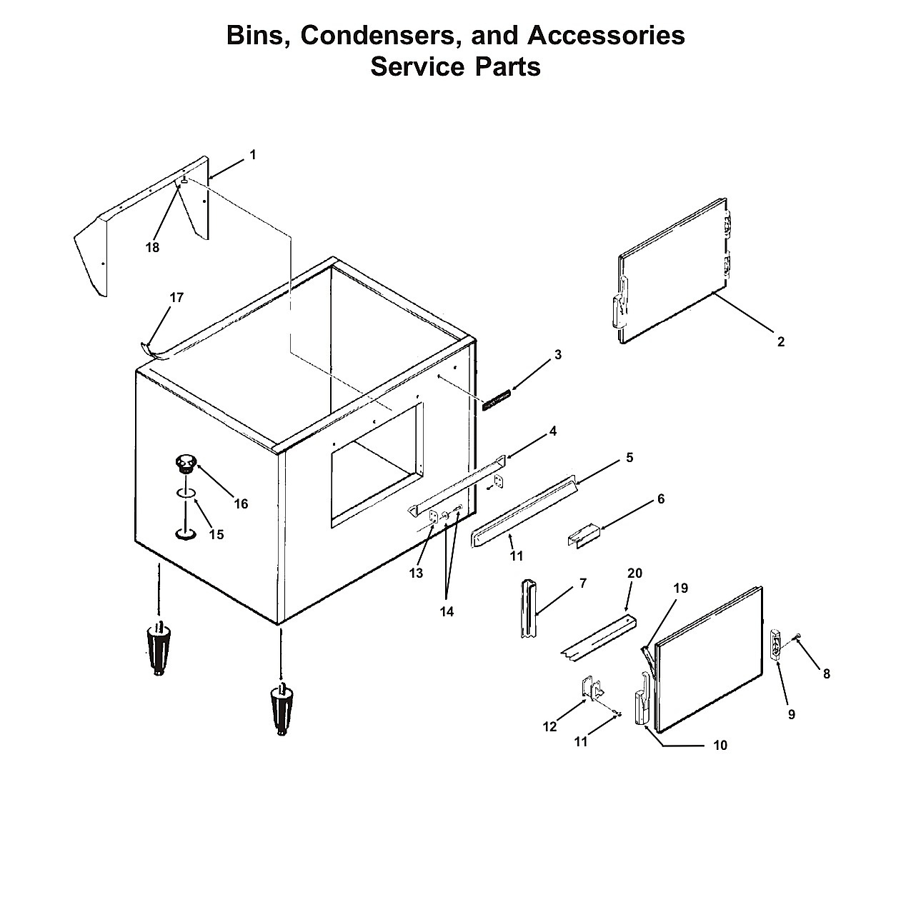 Bins, Condensers, and Accessories
Service Parts