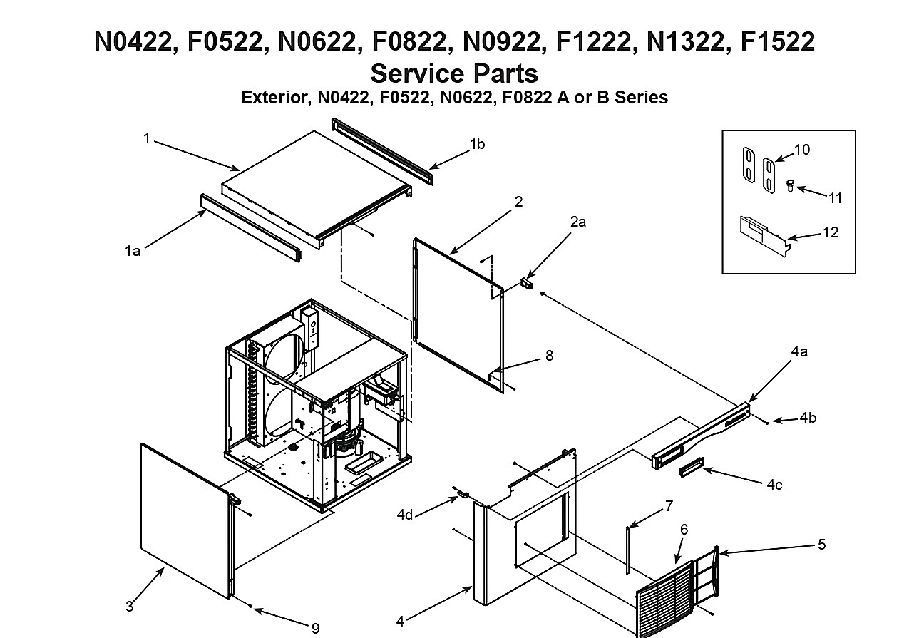 Exterior, N0422, F0522, N0622, F0822 A or B Series