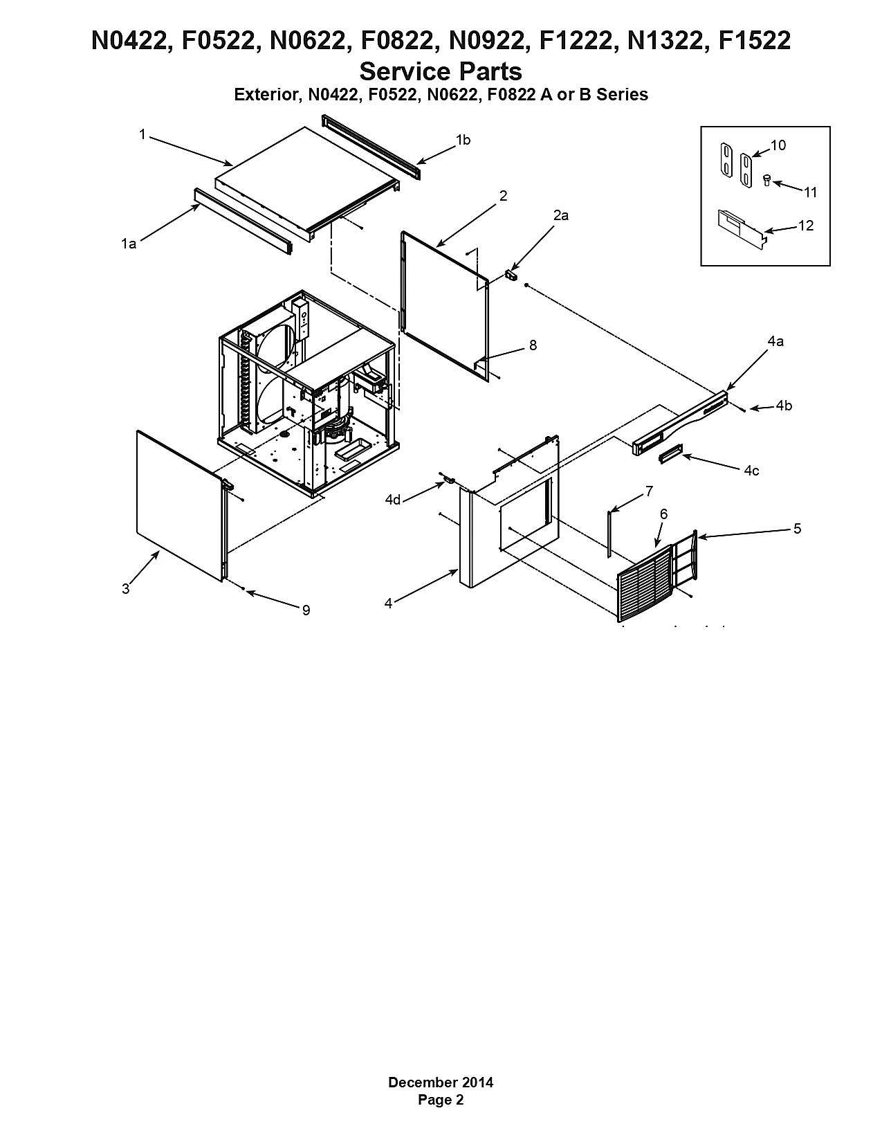 Exterior, N0422, F0522, N0622, F0822 A or B Series