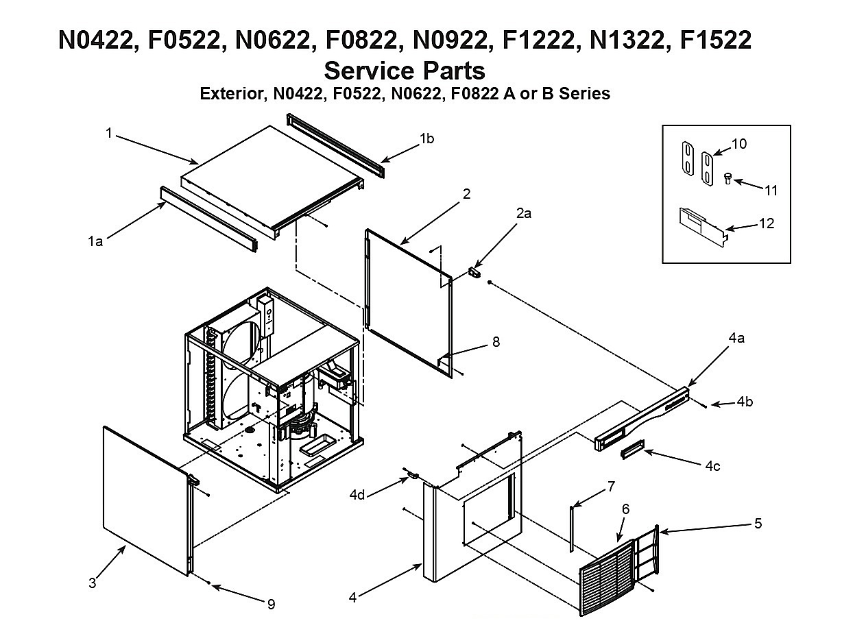 Exterior, N0422, F0522, N0622, F0822 A or B Series