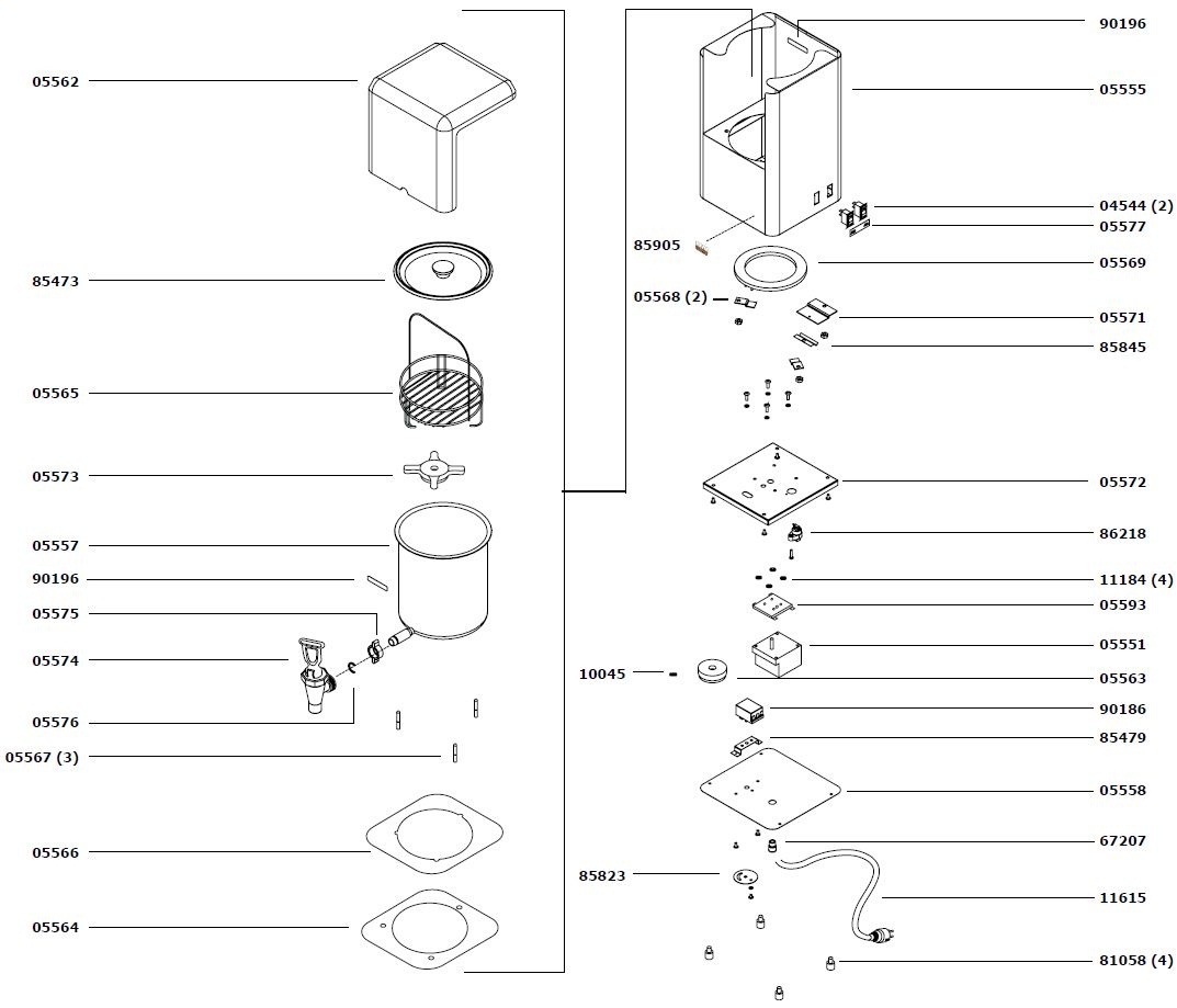 05550 Parts List