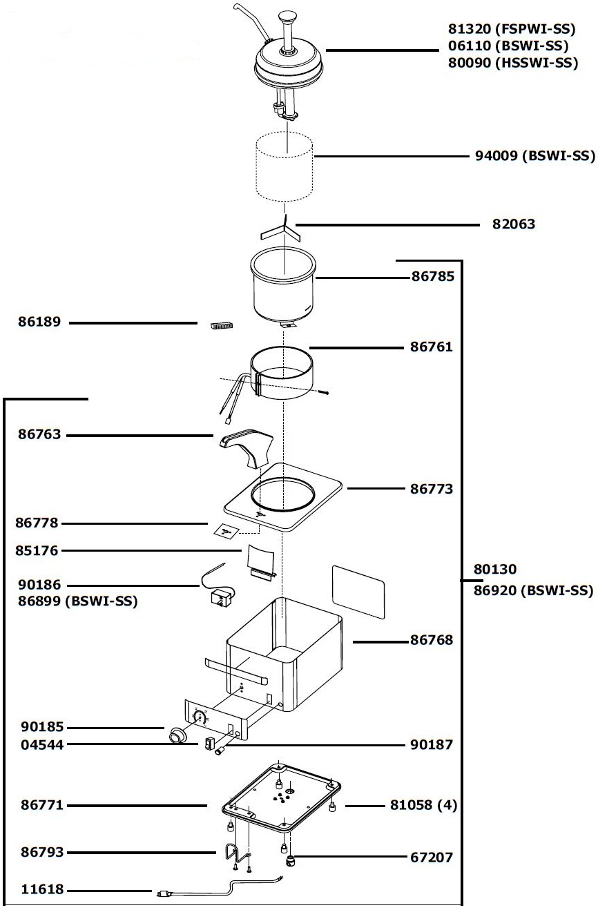 86600 Parts List