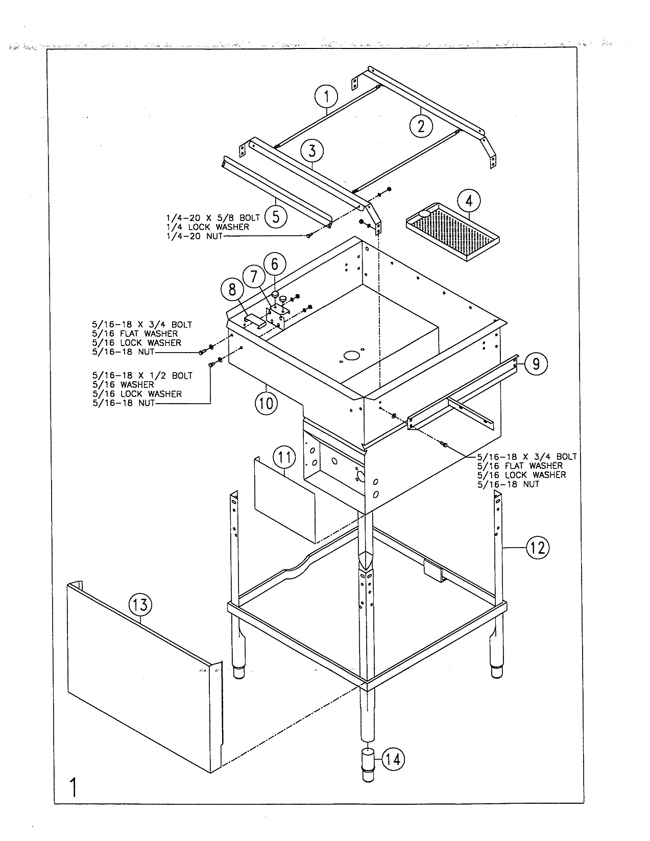 TRACKS, TANK & FRAME ASSEMBLY