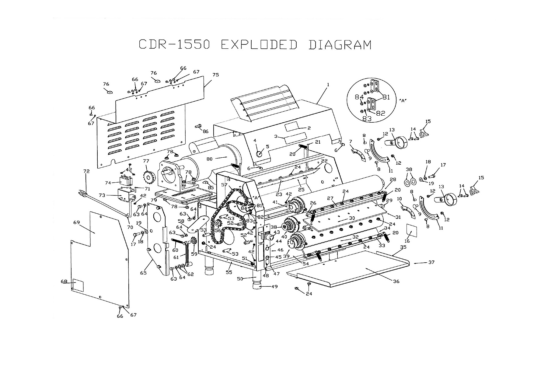 CDR-1550 EXPLODDED DIAGRAM
