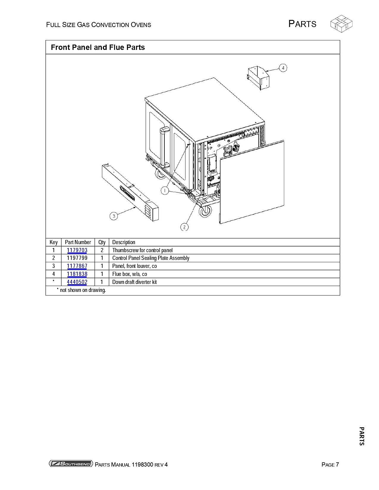 Front Panel and Flue Parts