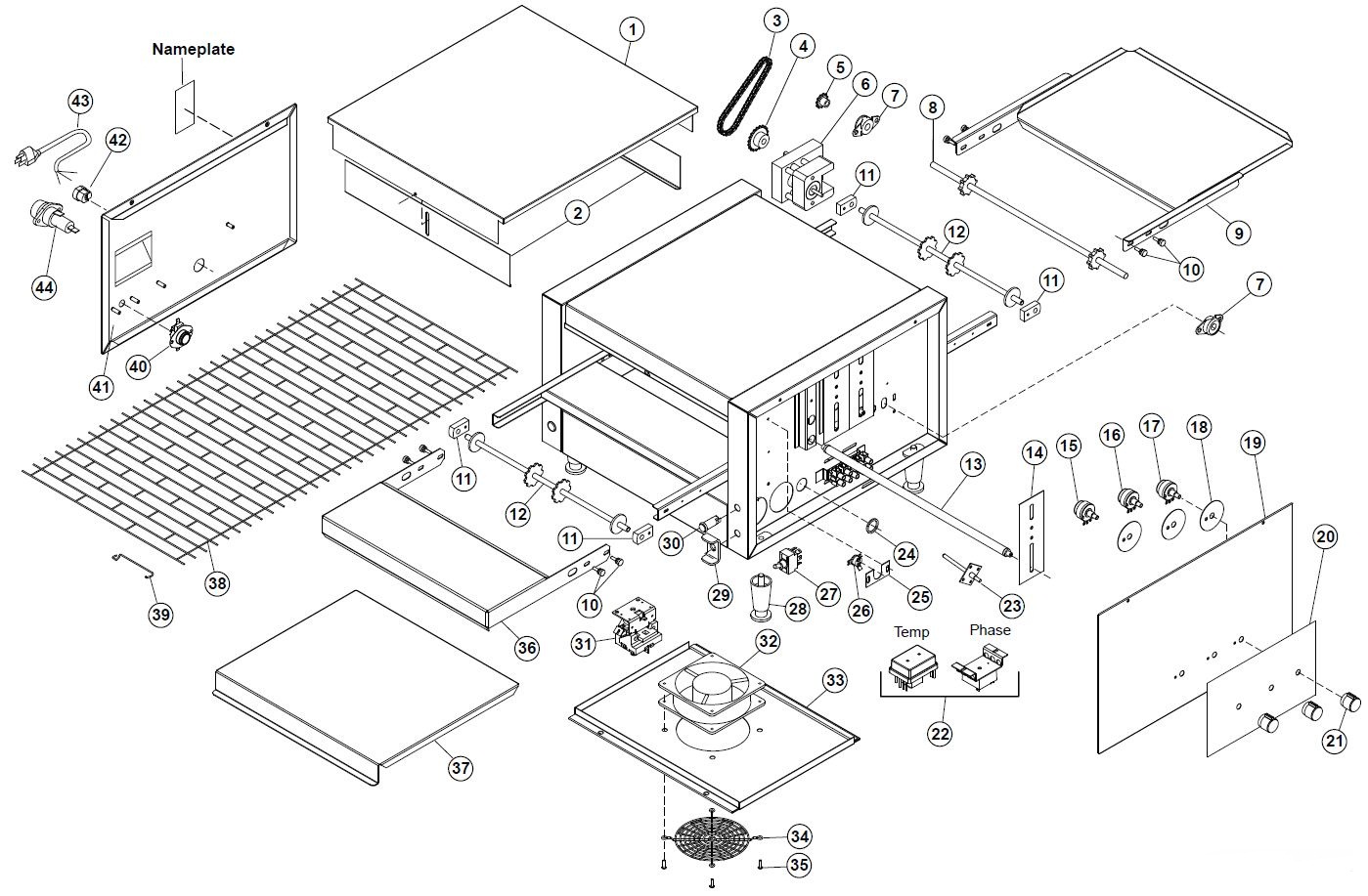 210HX Parts List