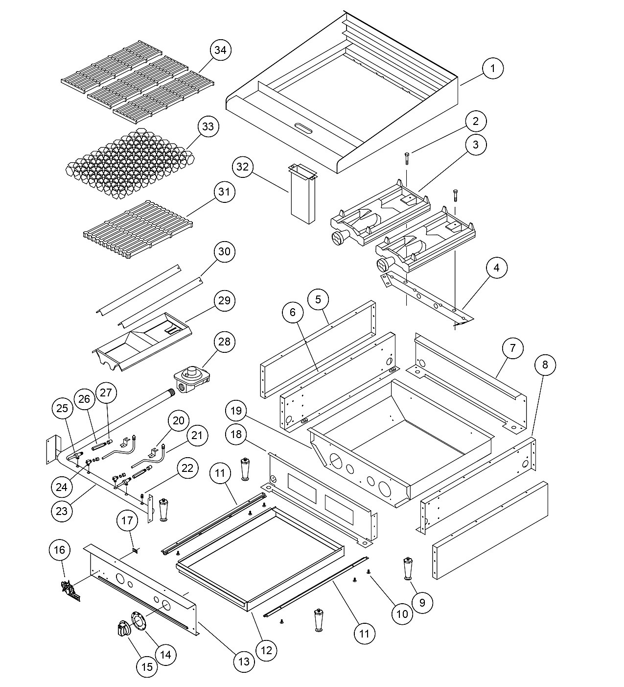 Gas Charbroiler Radiant (CBF) & Lava Rock (RCBF)