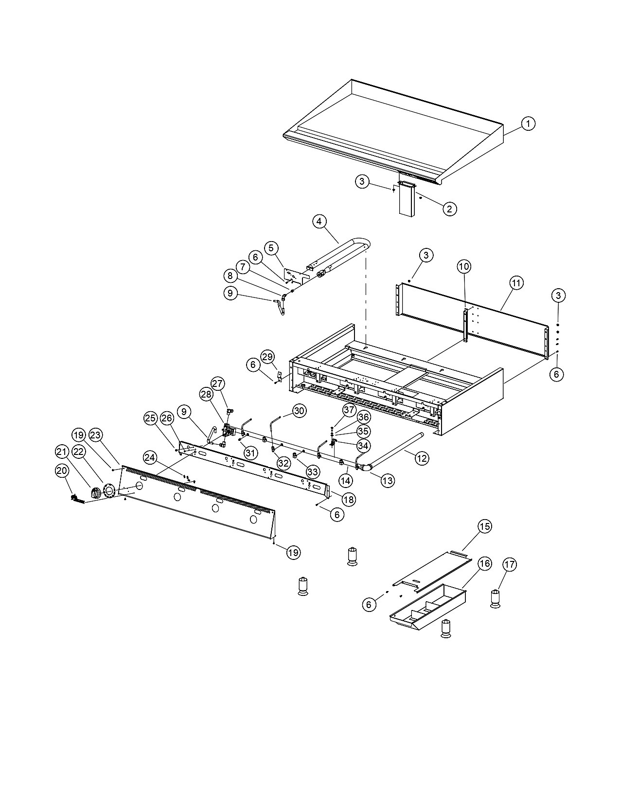 Model: 824TA, 836TA, 848TA, 860TA, 872TA
Gas Griddle, Thermostat Control