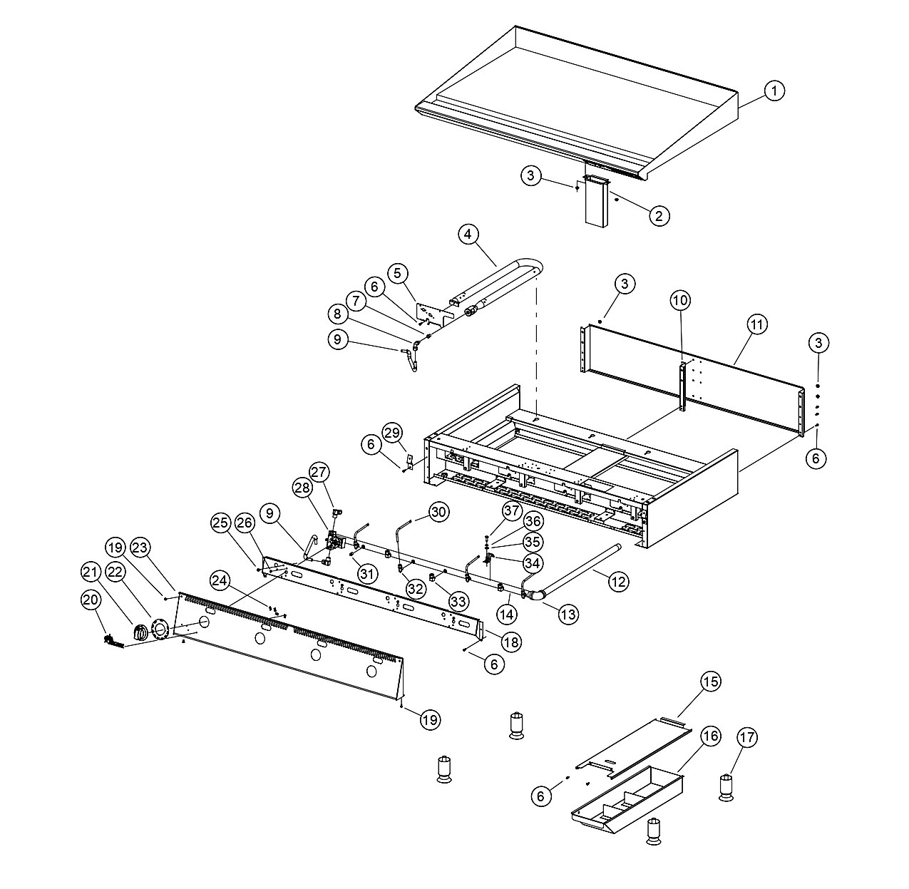 Gas Griddle, Thermostat Control