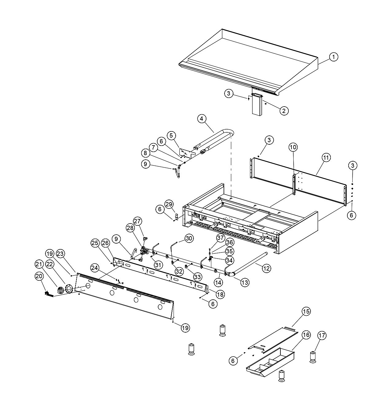 Gas Griddle, Thermostat Control
