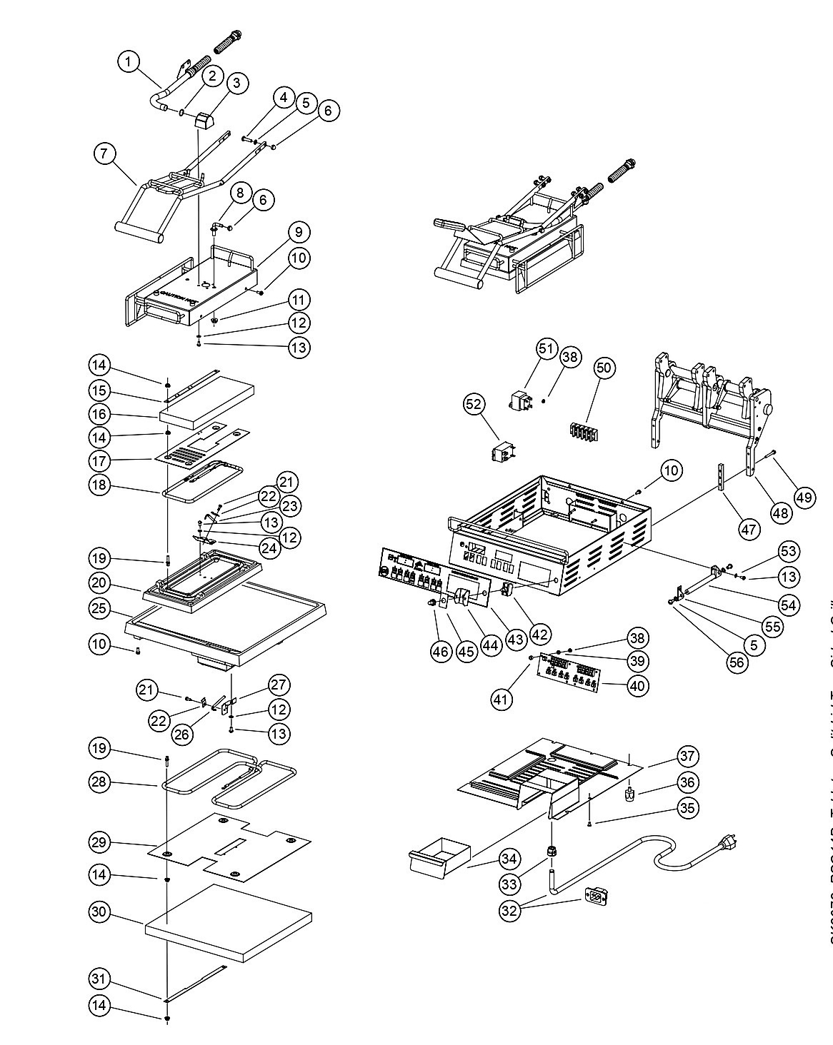 PSC14D Split Lid Two Sided Grill