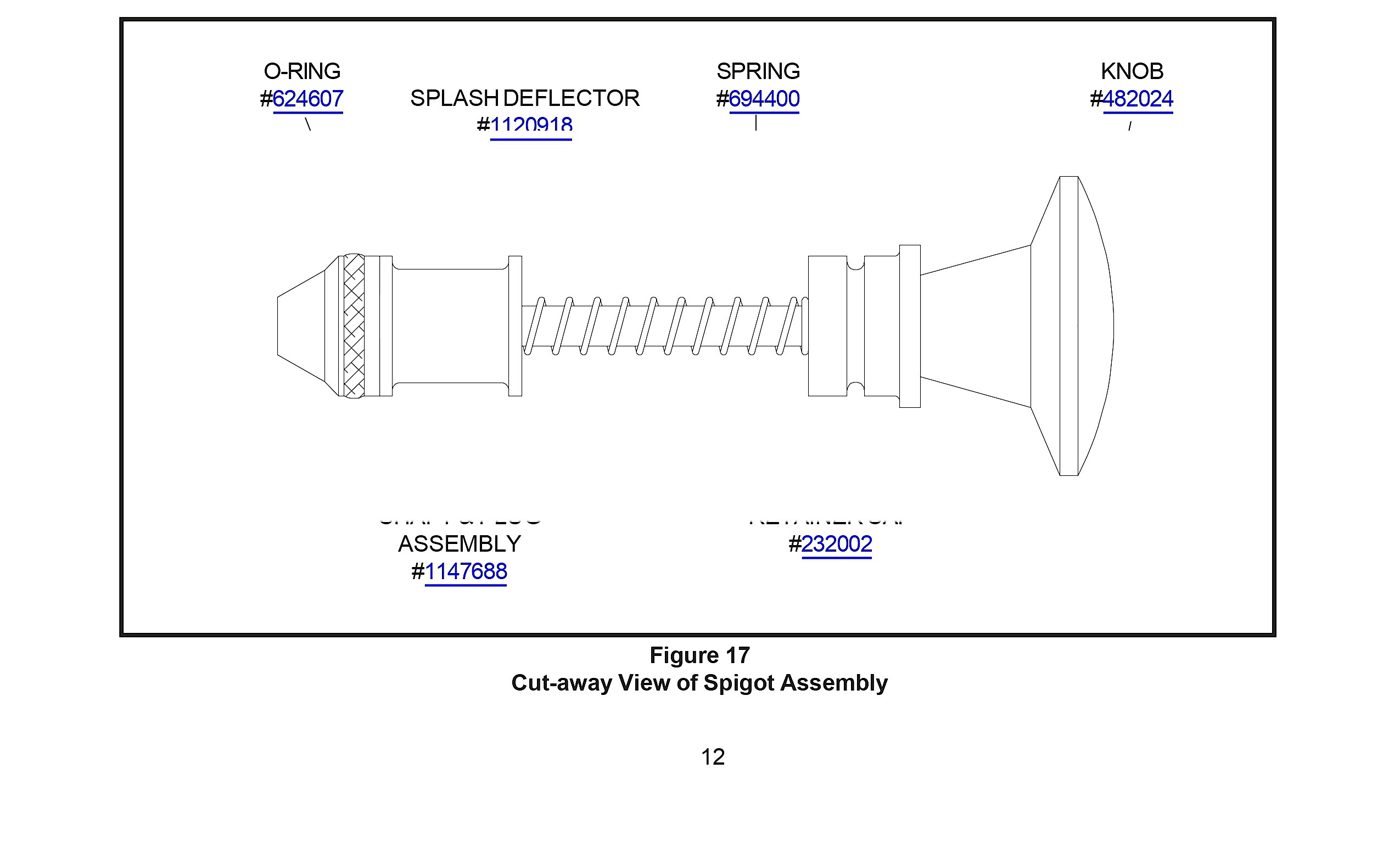 Cut-away View of Spigot Assembly