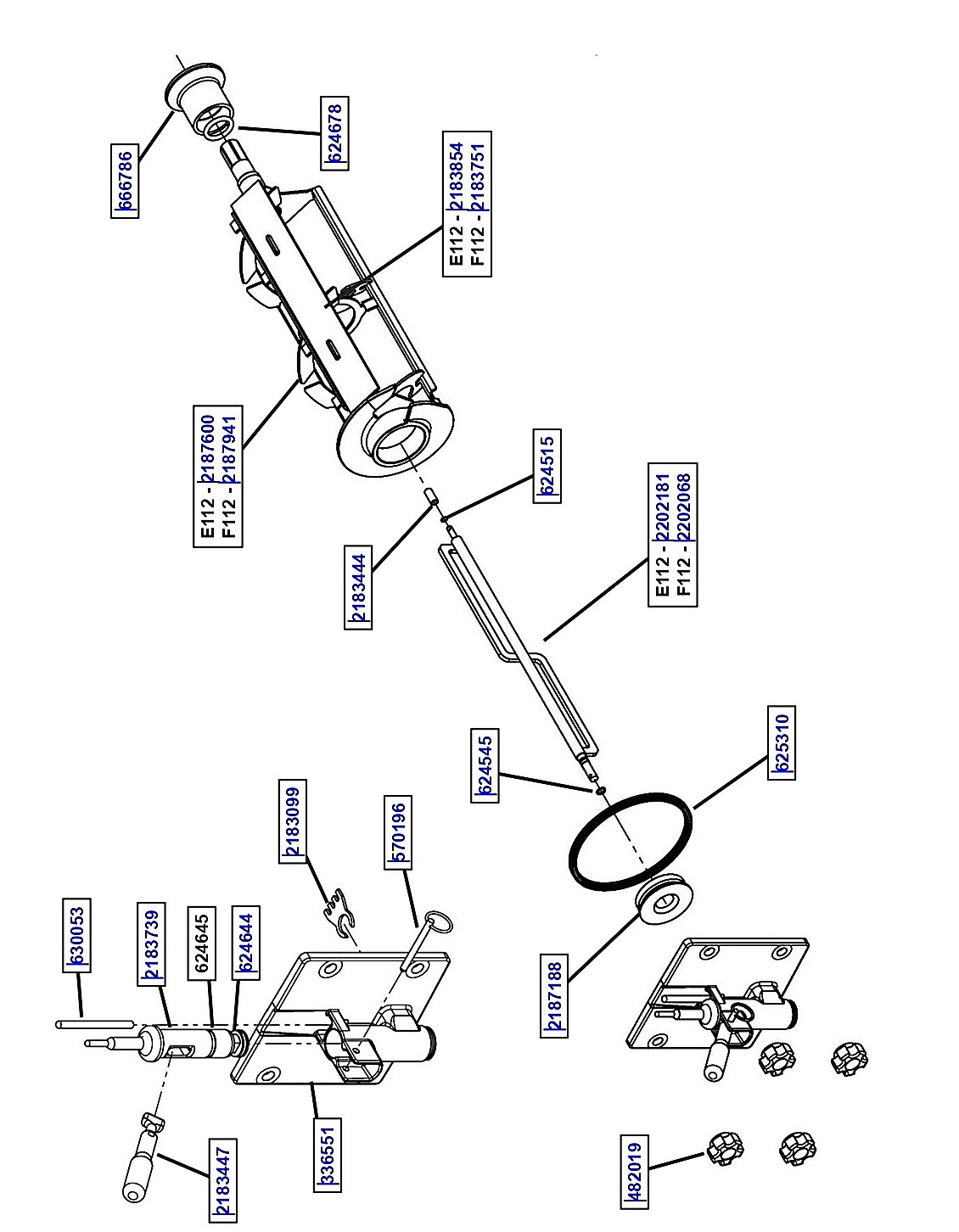 AUGER SHAFT AND FACEPLATE PARTS
