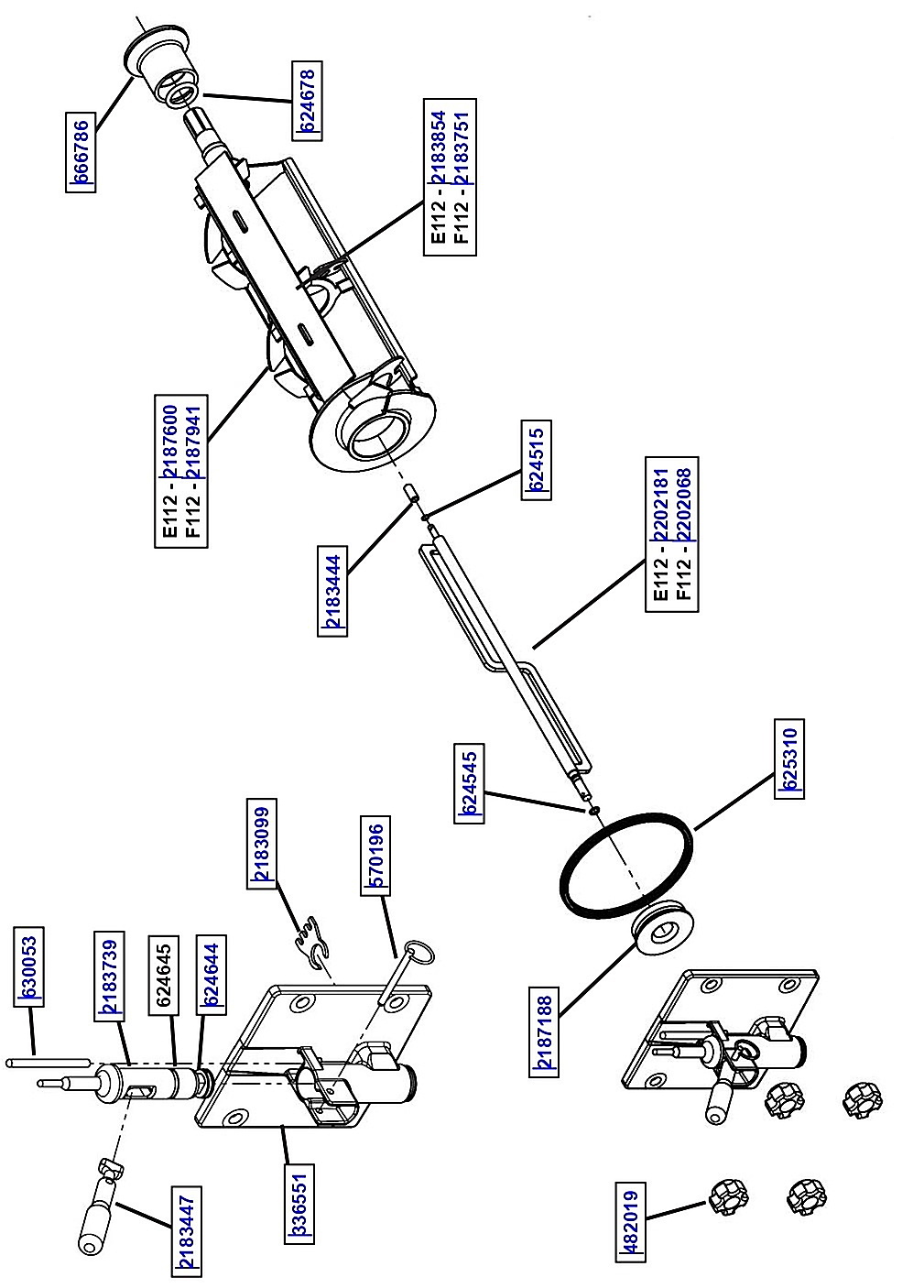 AUGER SHAFT AND FACEPLATE PARTS