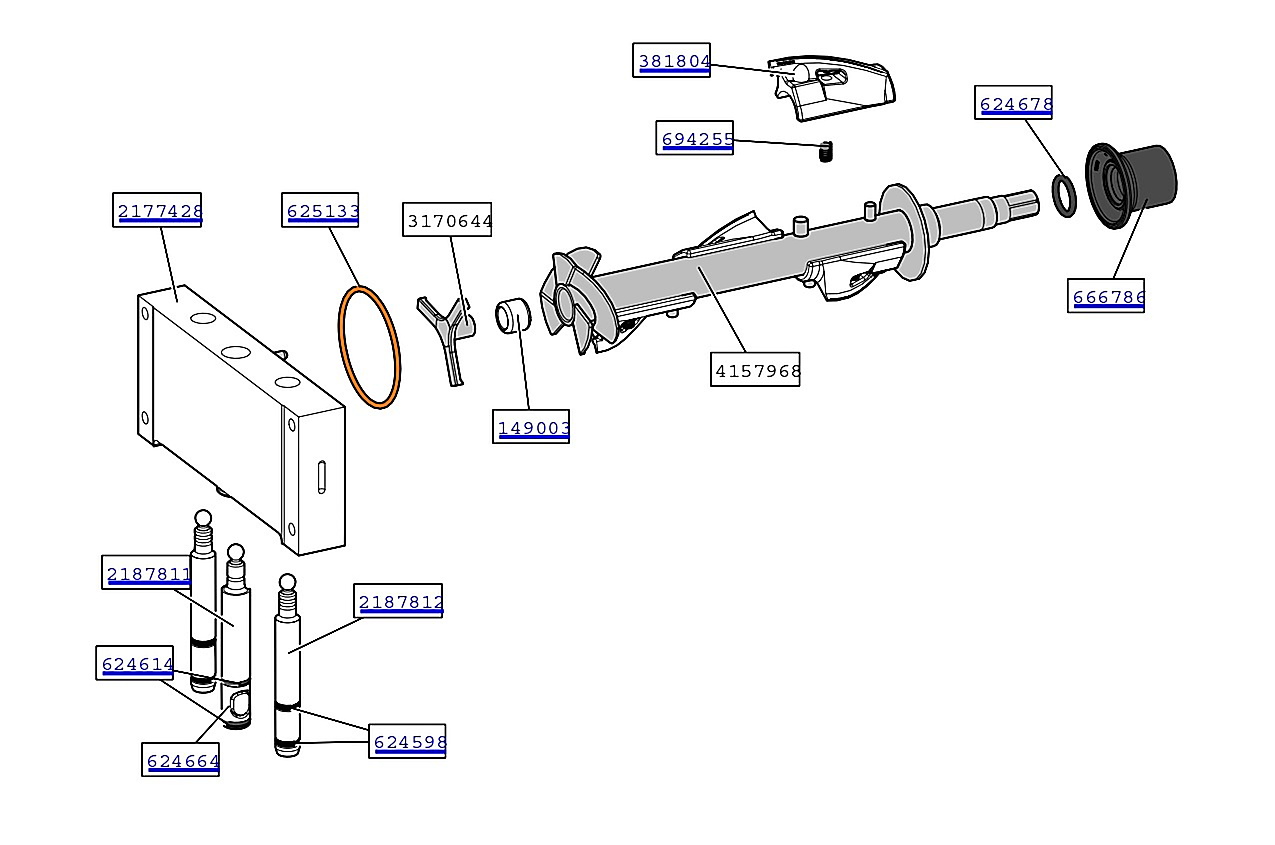 AUGER SHAFT AND FACEPLATE PARTS
