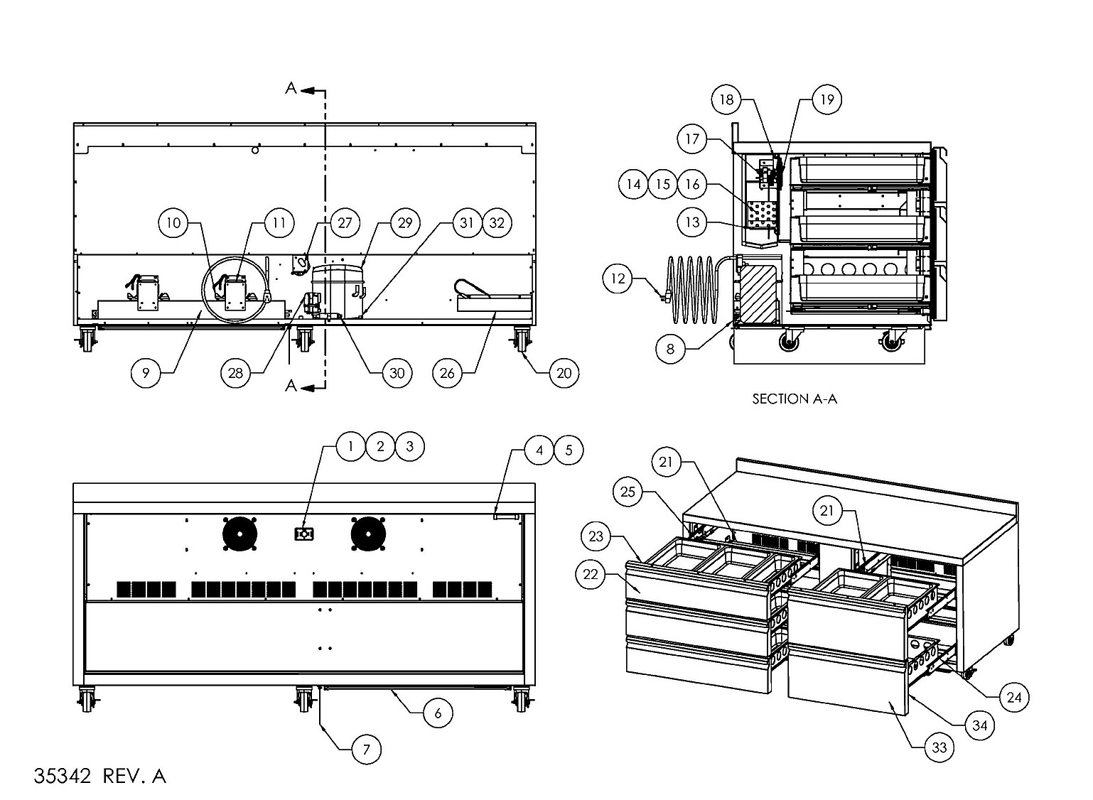 REPLACEMENT PARTS LIST � MODEL F72D