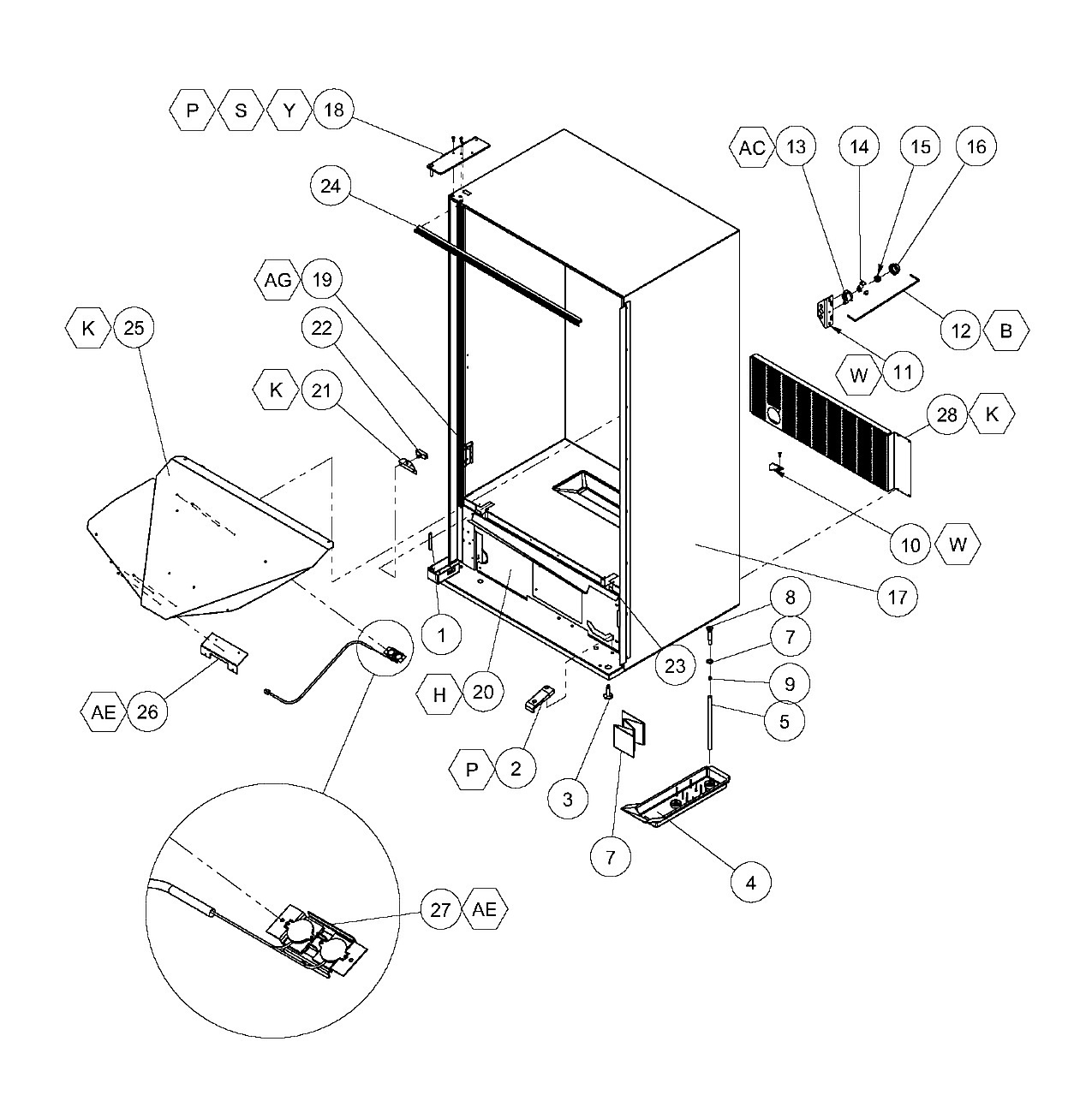 CABINET ASSEMBLY (CHAMELEON, TRADE, HV3)