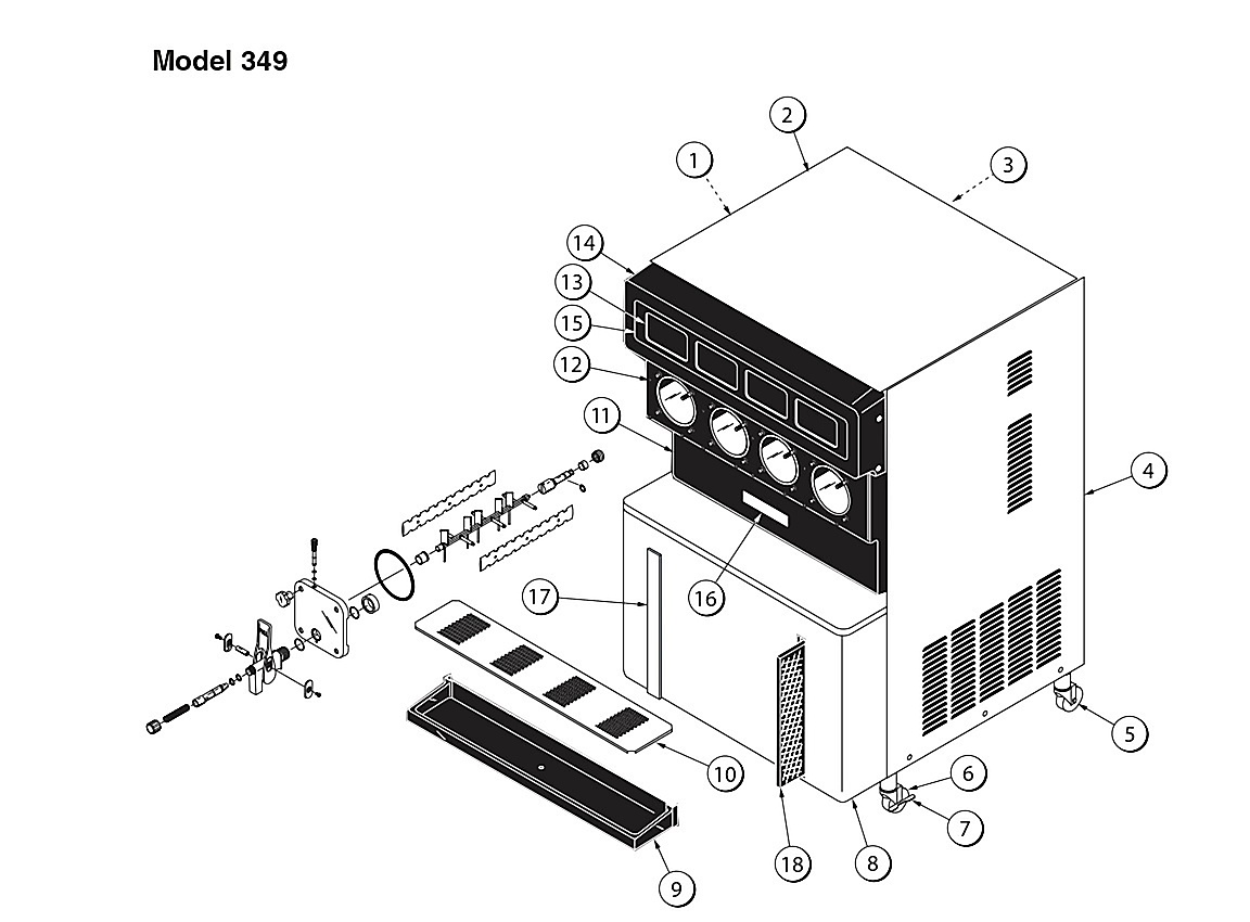 Operator Parts Identification -Model 349