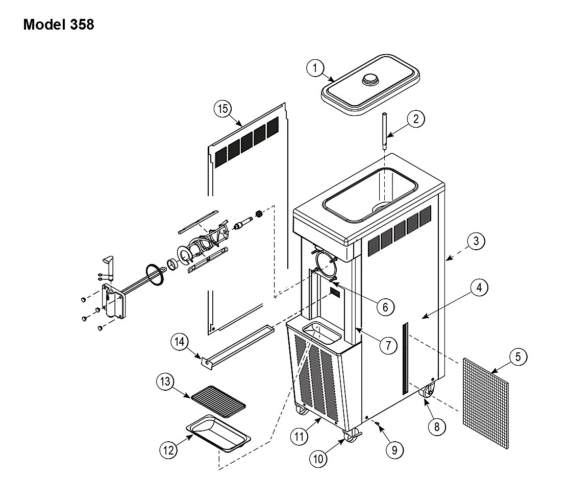 Model 358 Operator Parts Identification