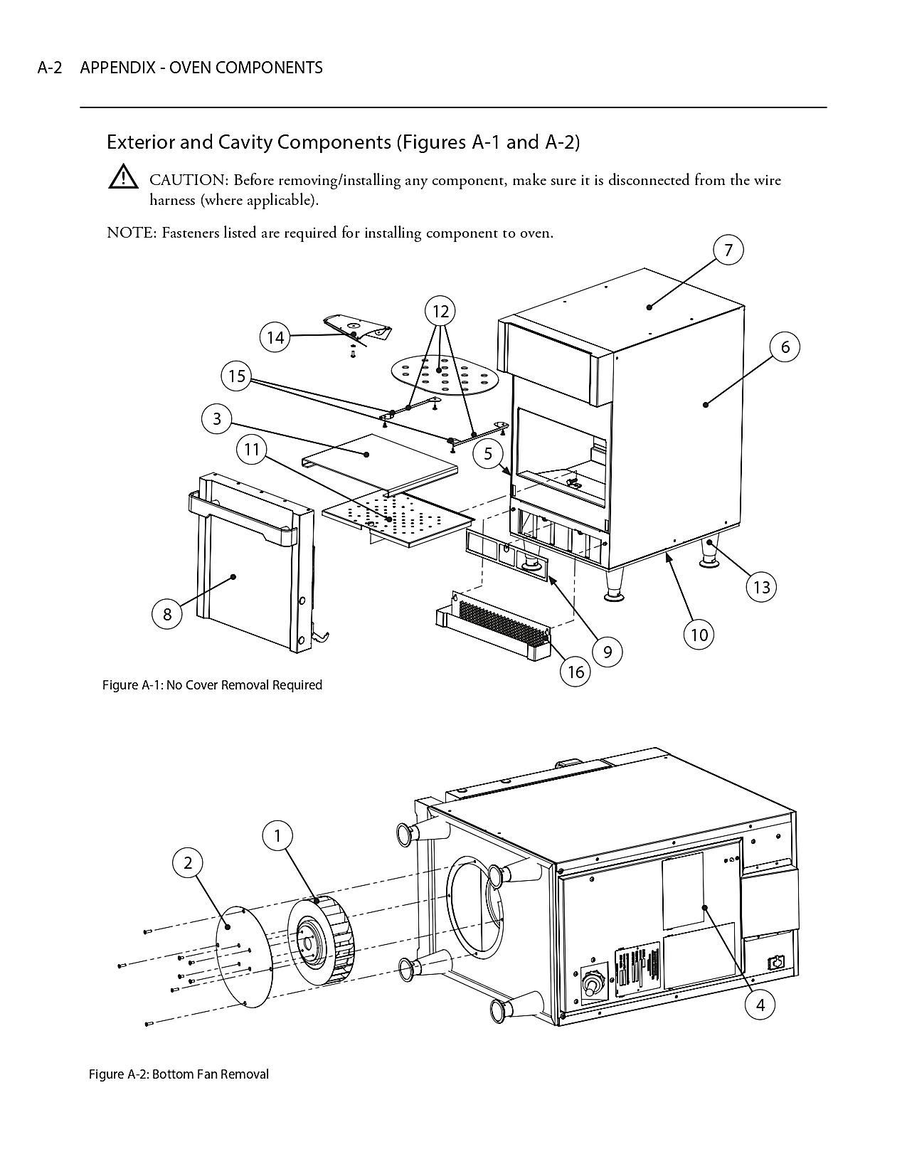 Exterior and Cavity Components (Figures A-1 and A-2)