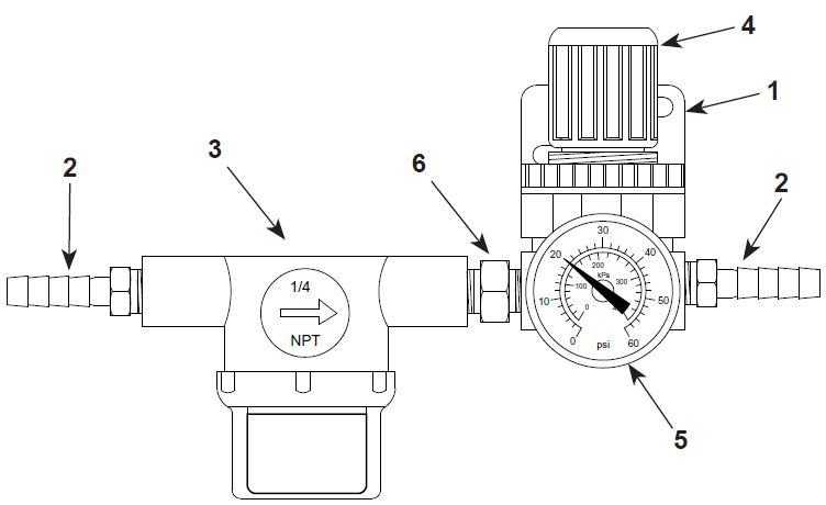 TBS-1X & TBS-2X Optional Water Pressure Regulator Kit