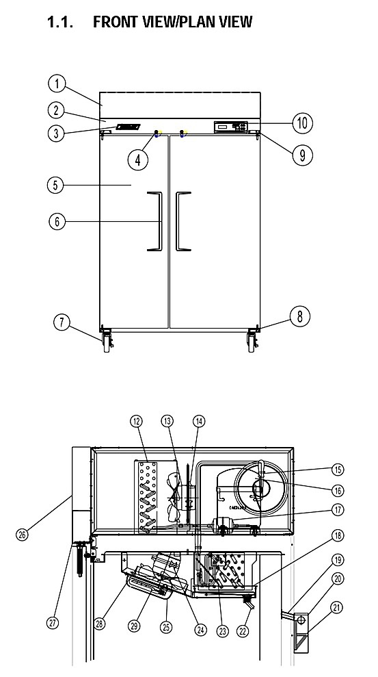 1.1. FRONT VIEW/PLAN VIEW