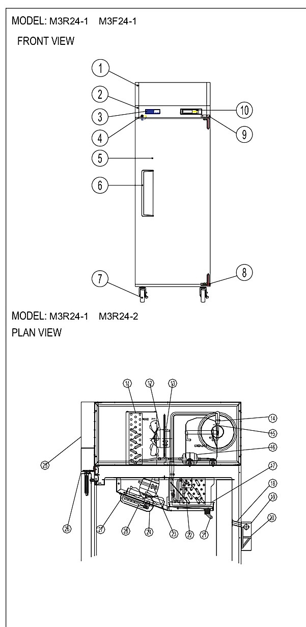 1-1.FRONT VIEW/PLAN VIEW (1DOOR)