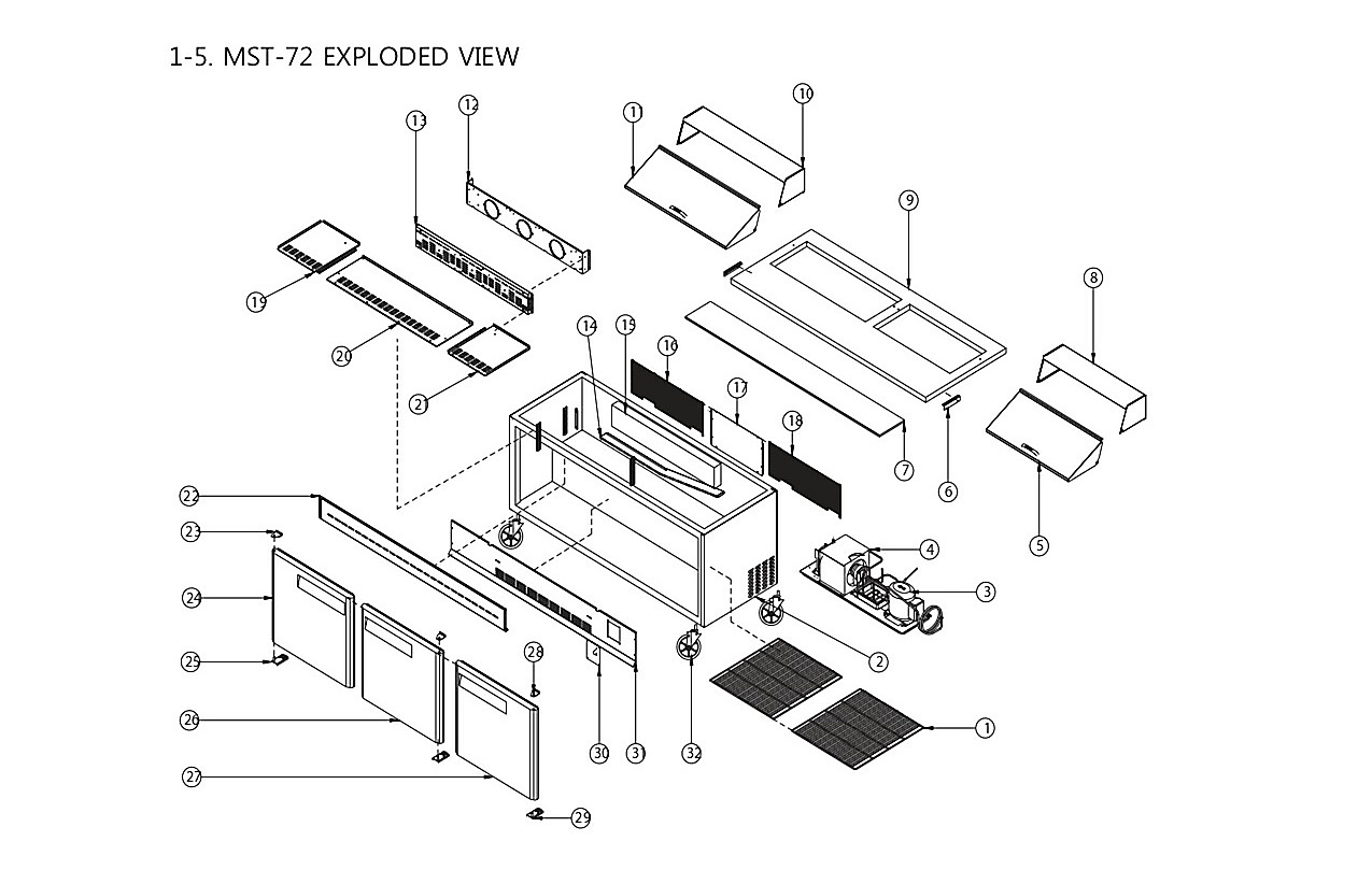 1-5. MST-72 EXPLODED VIEW