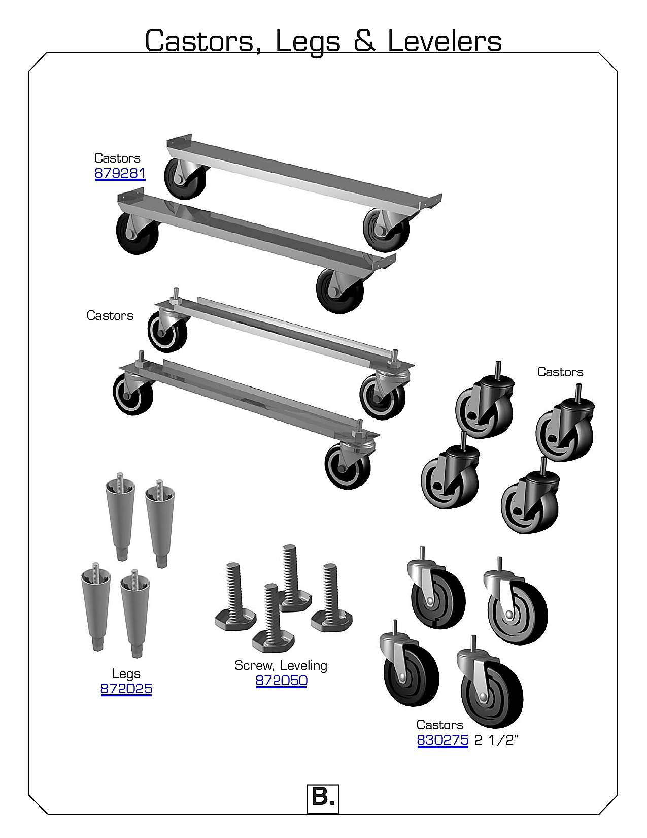 True Castors, Legs & Levelers
