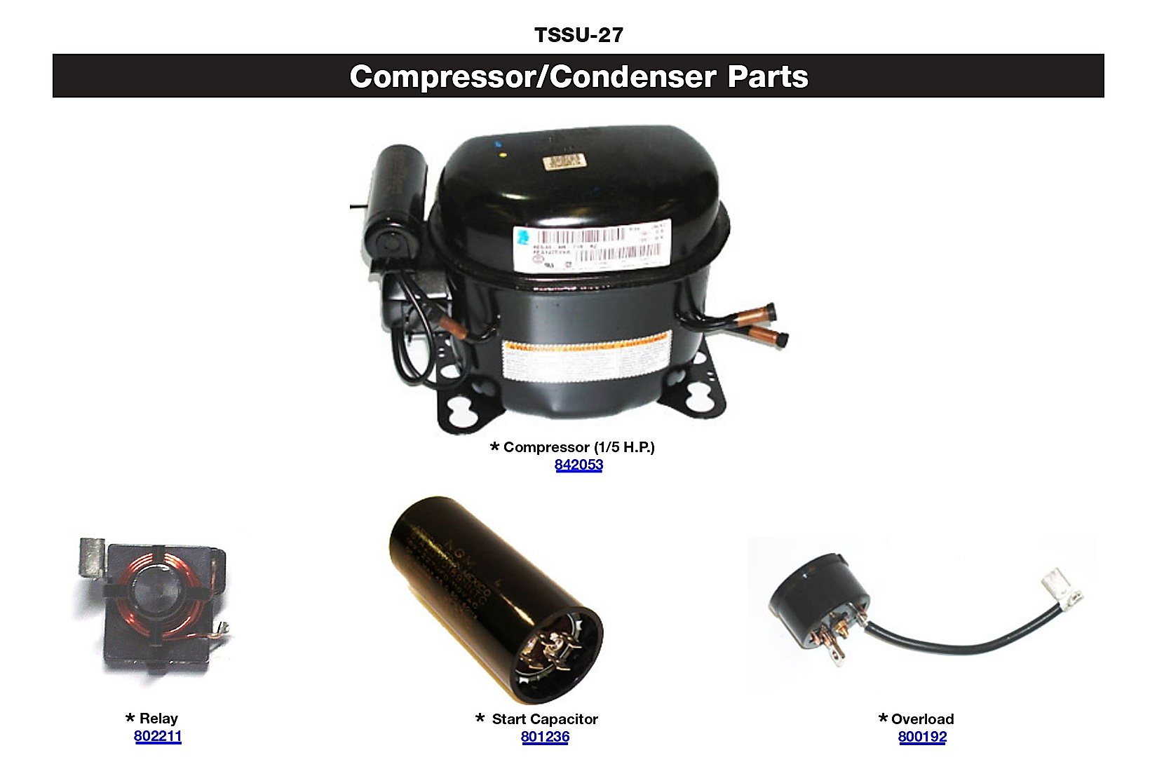 Compressor/Condenser Parts-TSSU-27