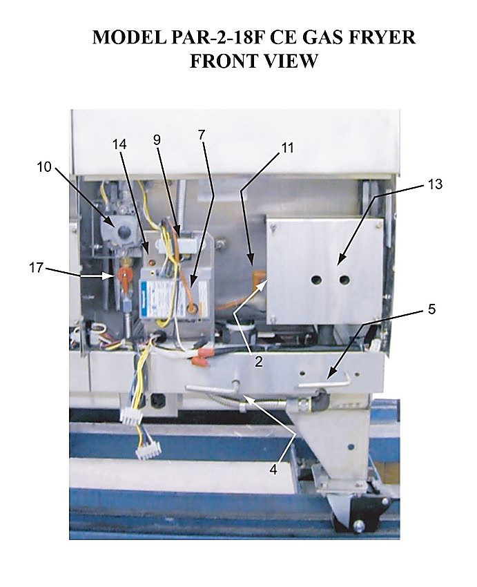 GAS FRYER FRONT VIEW