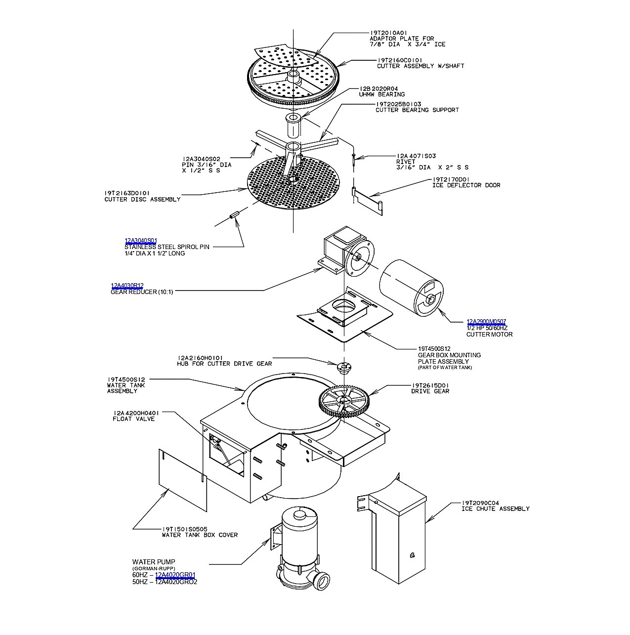 Cutter/Water Tank Parts