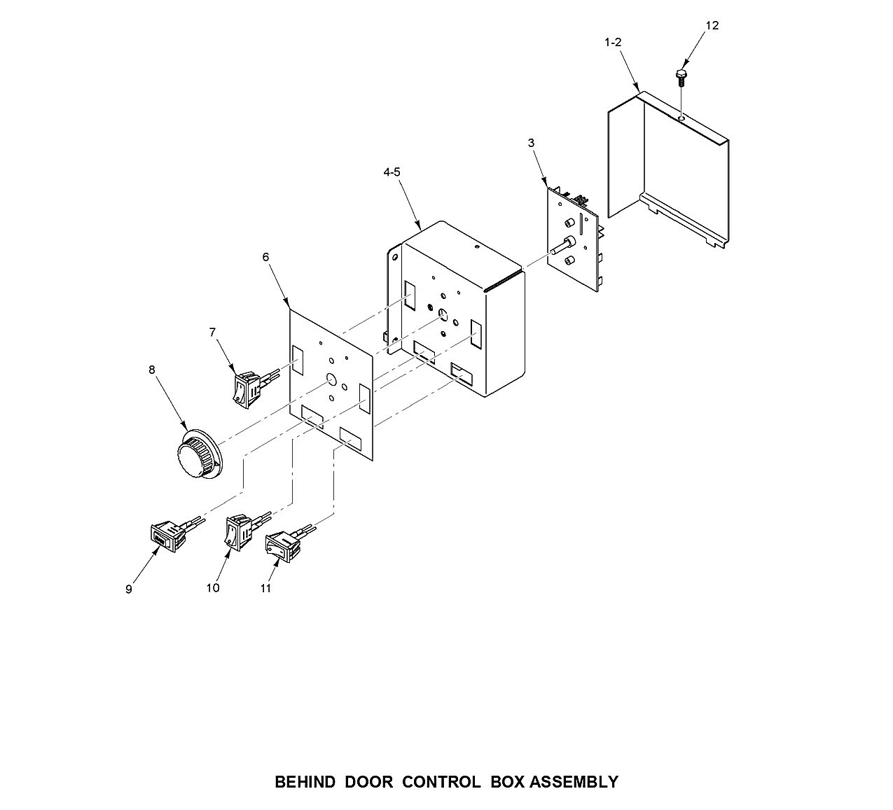 BEHIND DOOR CONTROL BOX ASSEMBLY