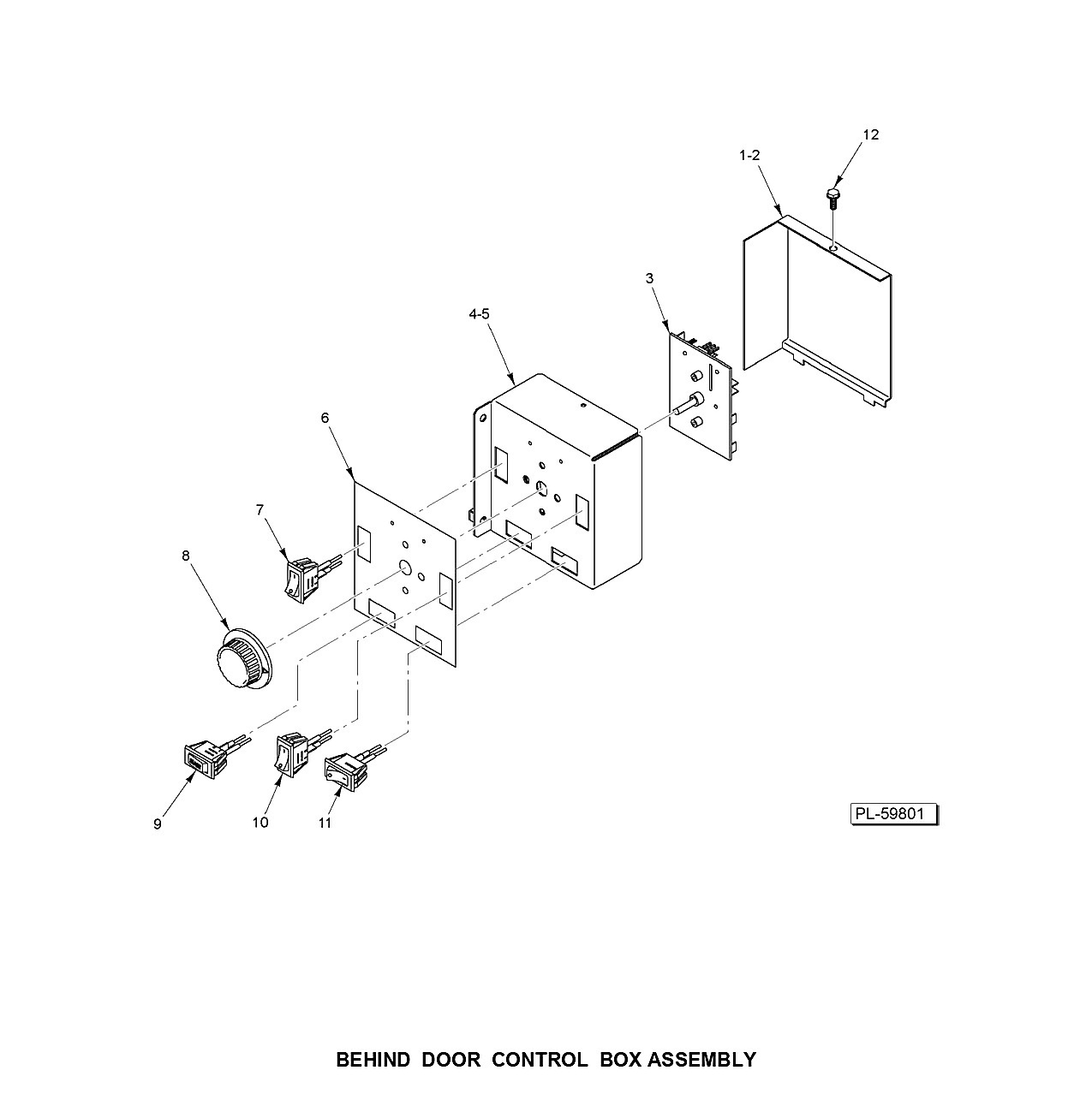 BEHIND DOOR CONTROL BOX ASSEMBLY