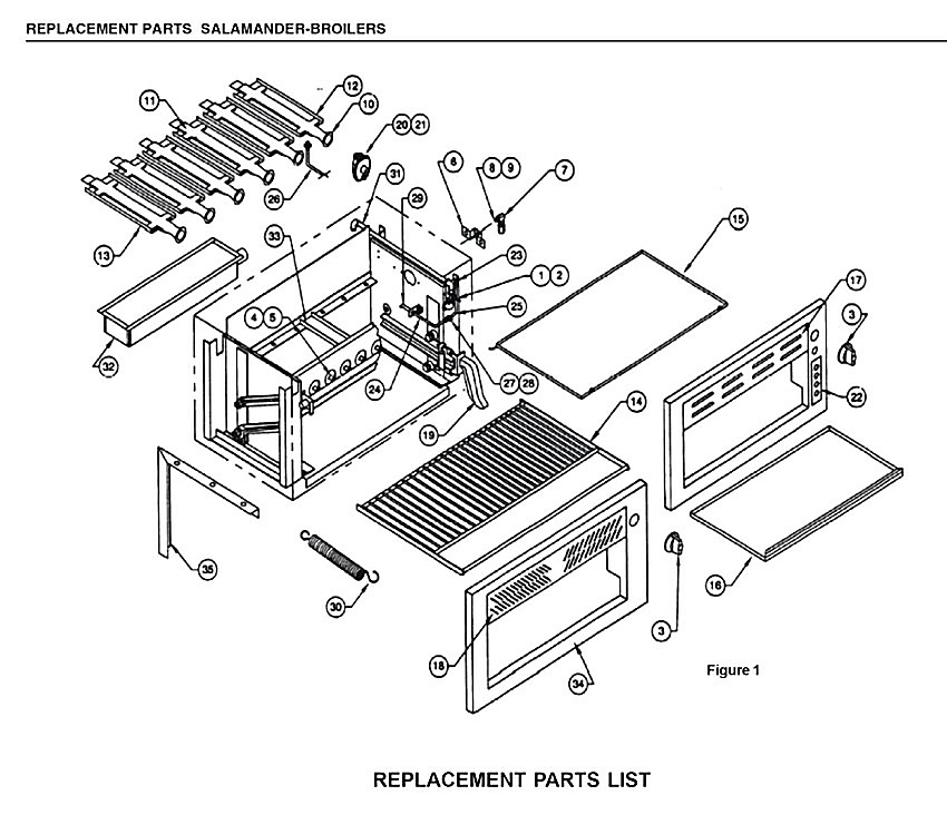 Replacement Parts Salamander-Broilers