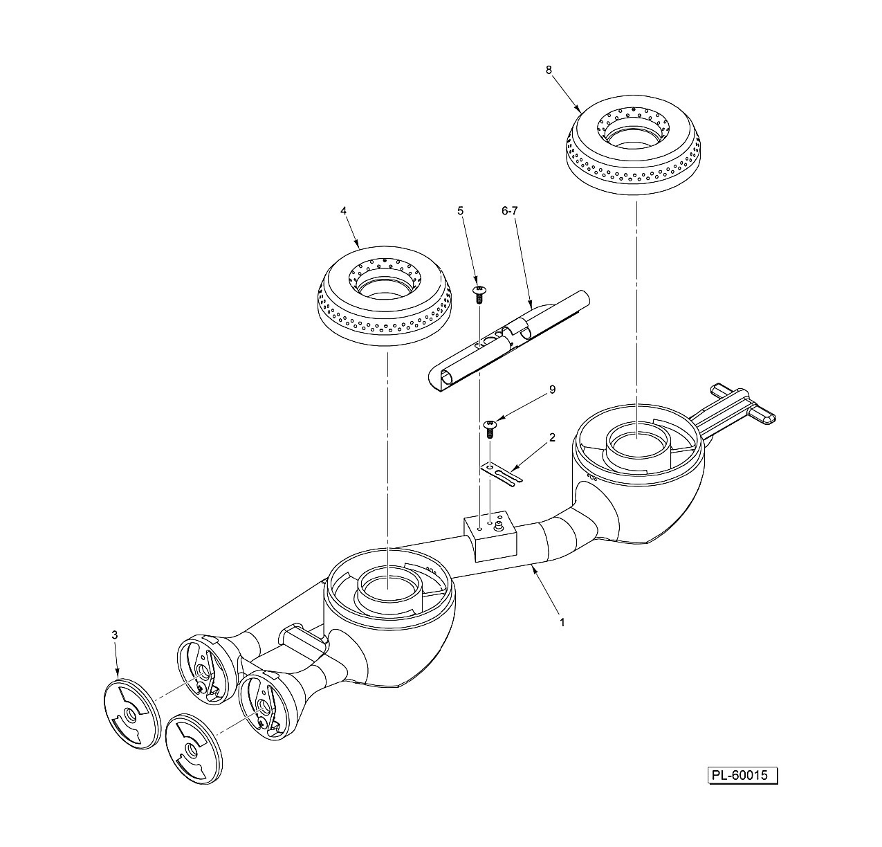 OPEN TOP BURNER ASSEMBLY