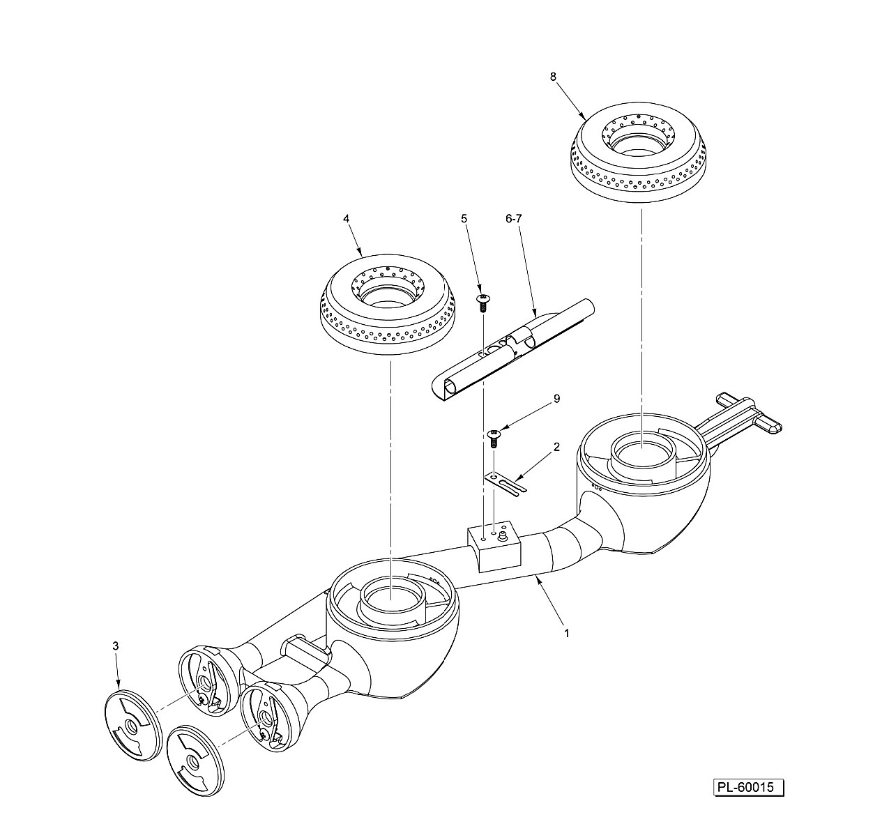 OPEN TOP BURNER ASSEMBLY
