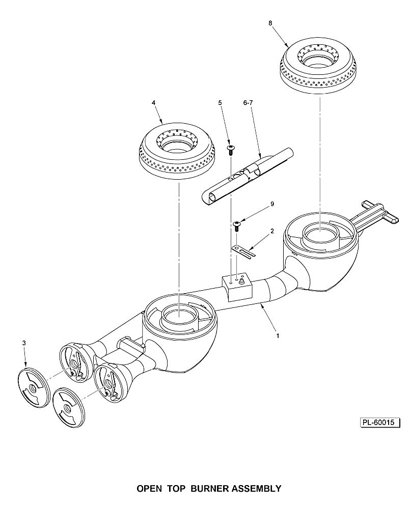 Open Top Burner Assembly