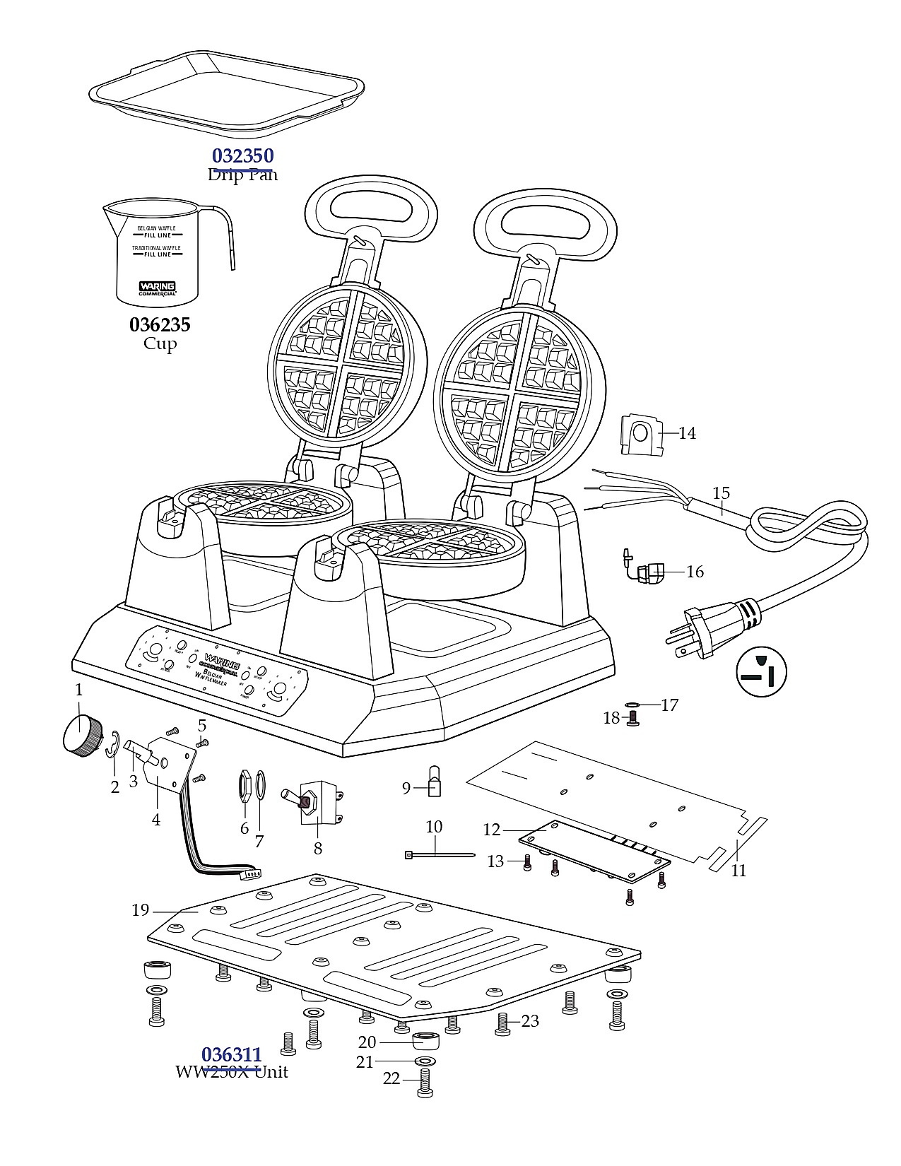 120 Volt Double Belgian Waffle Makers