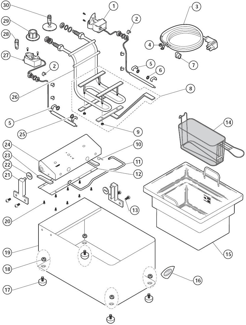 F14 Countertop 14# Fryer