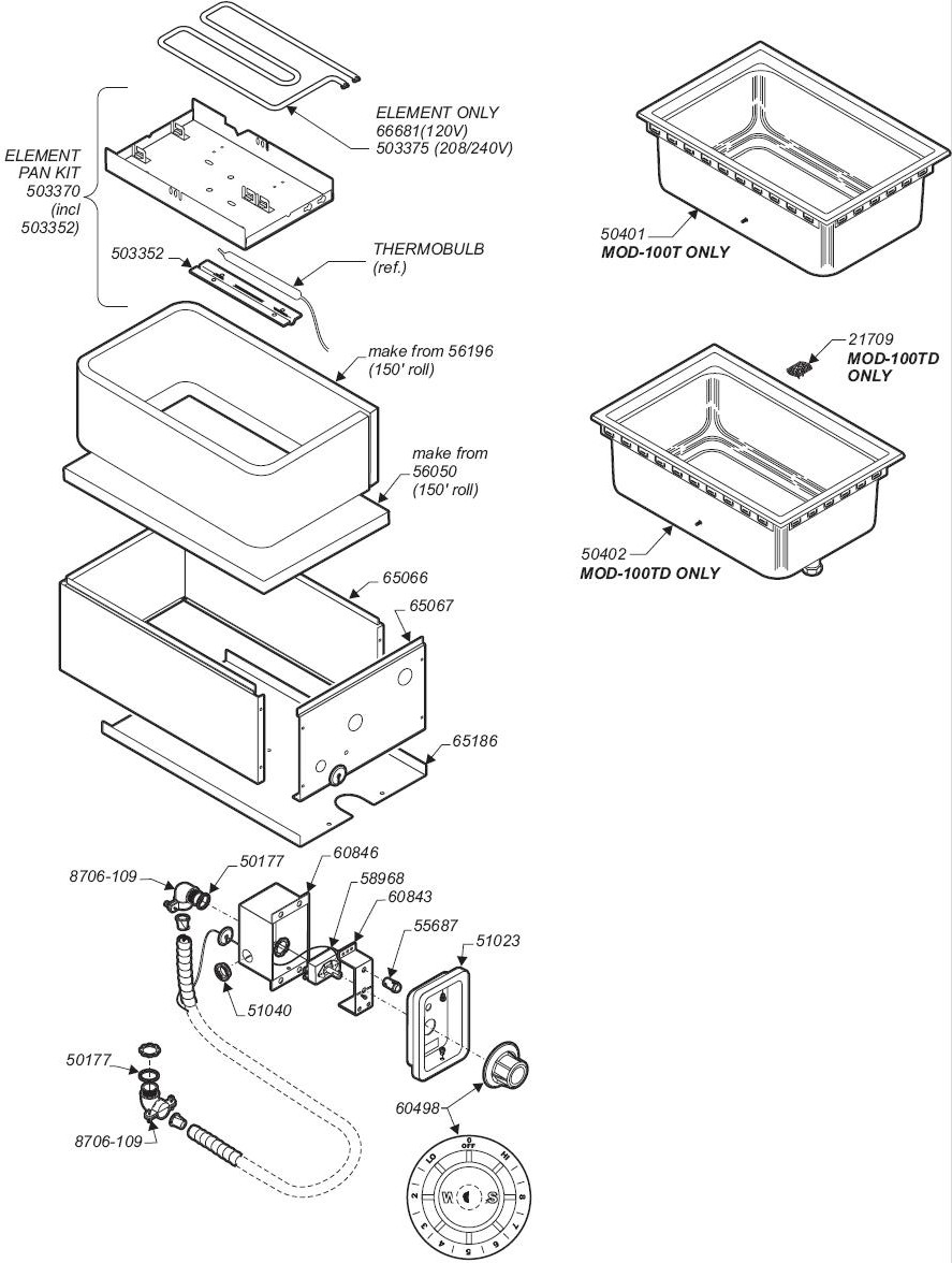 MOD-100T, MOD-100TD Exploded View